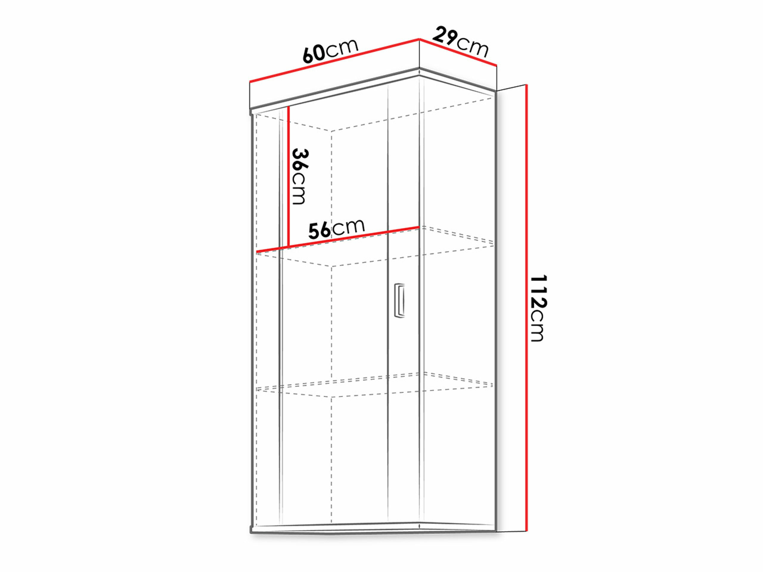 Pakabinama spintelė Tornola 103 (Juoda + Blizgi juoda)