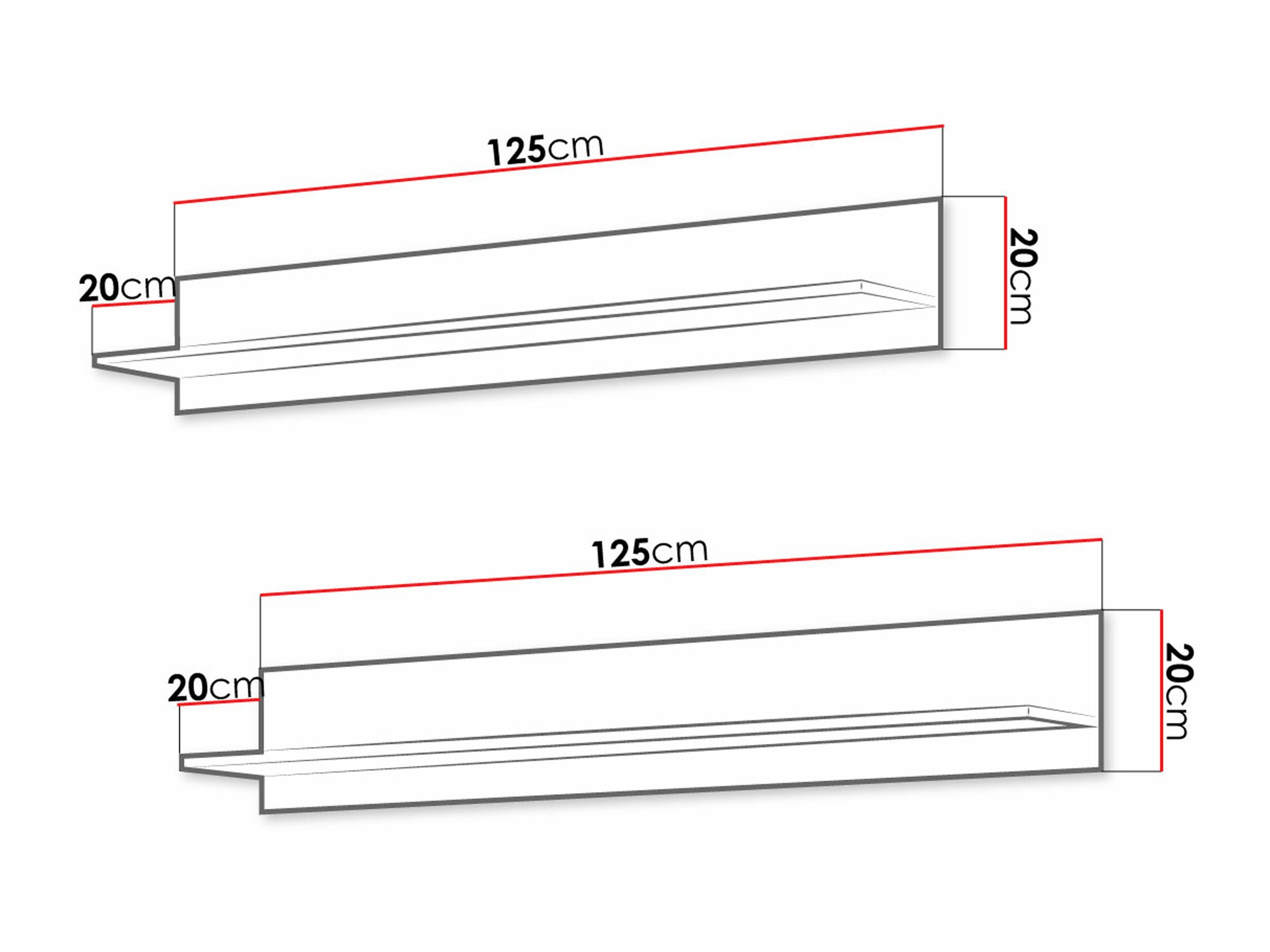 Pakabinamų lentynų komplektas Tornola 104 (Balta)