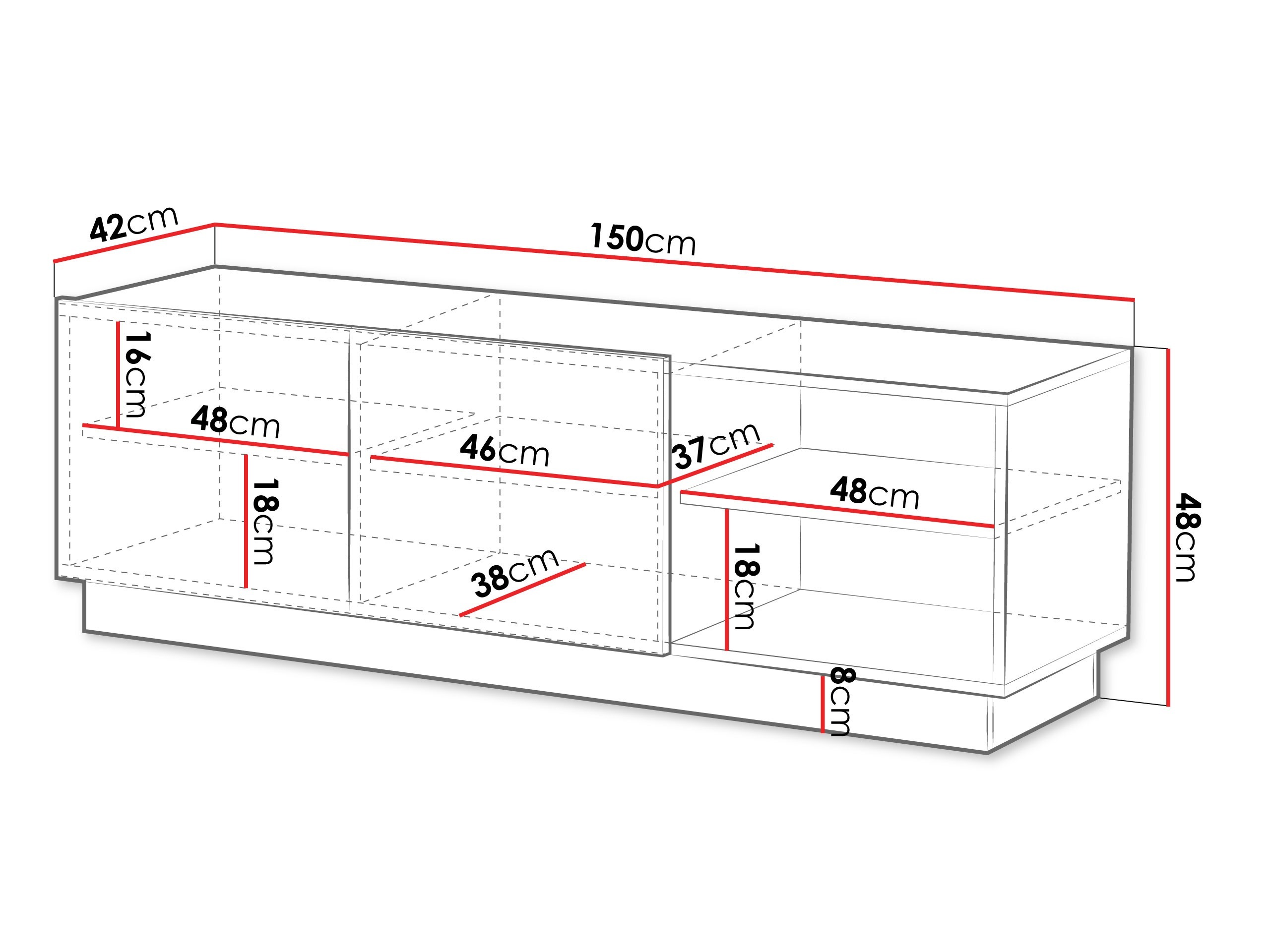 TV staliukas Lingua (Balta)