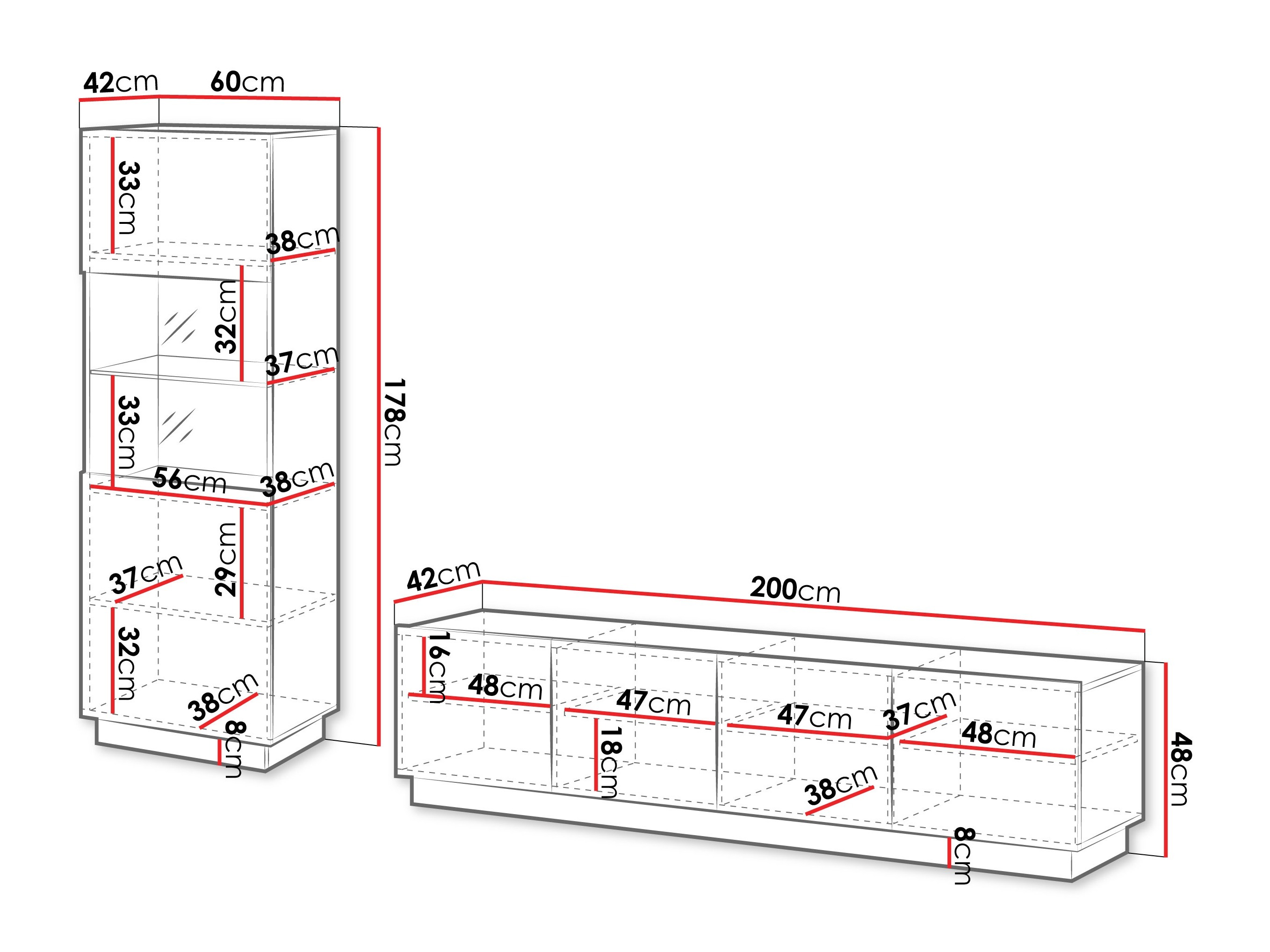 Svetainės komplektas Lingua (Balta)