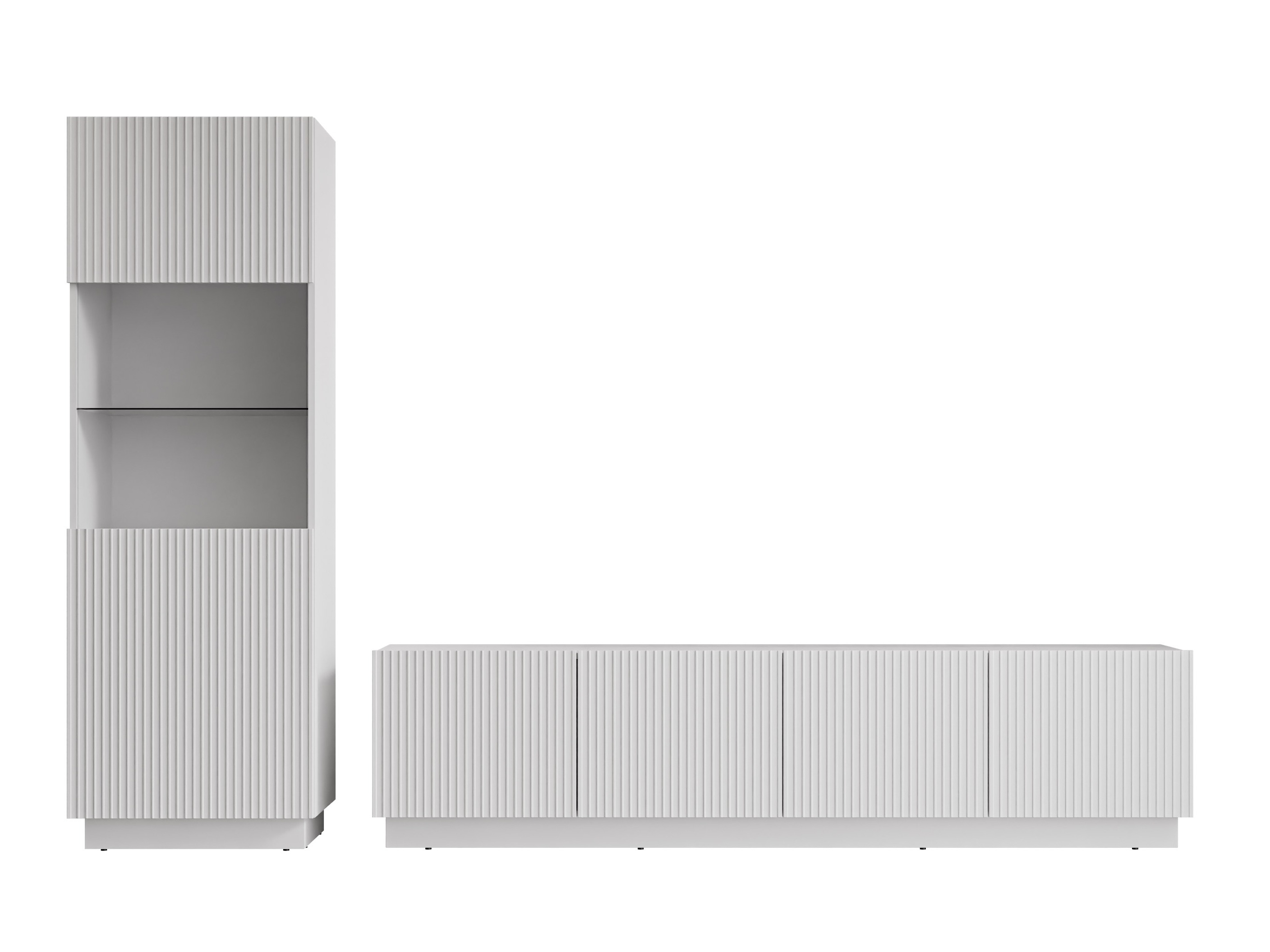 Svetainės komplektas Lusonu 107 (Balta)