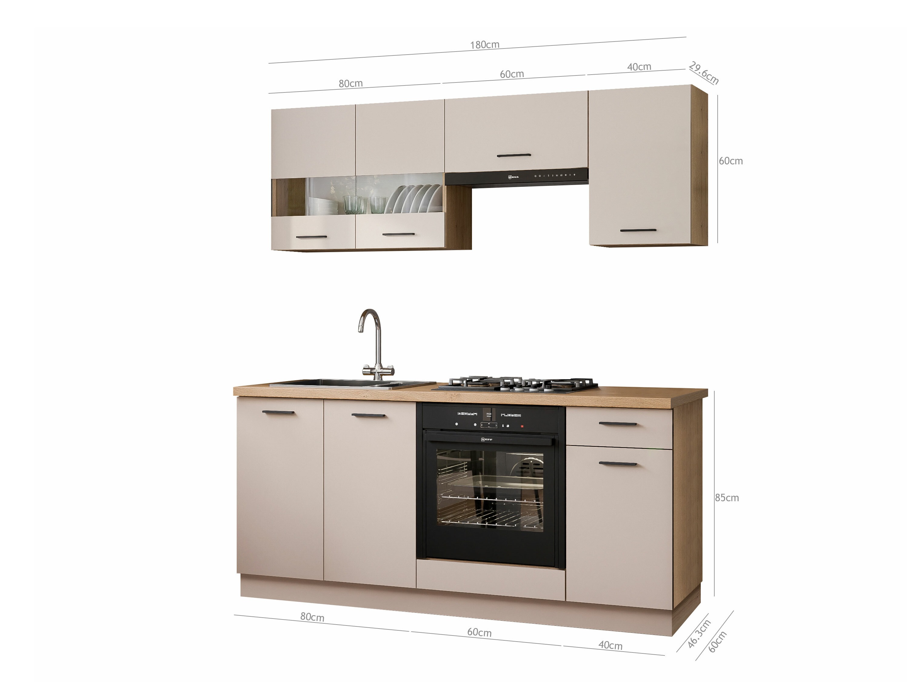 Modulinis virtuvės komplektas Ati Cashmere 132