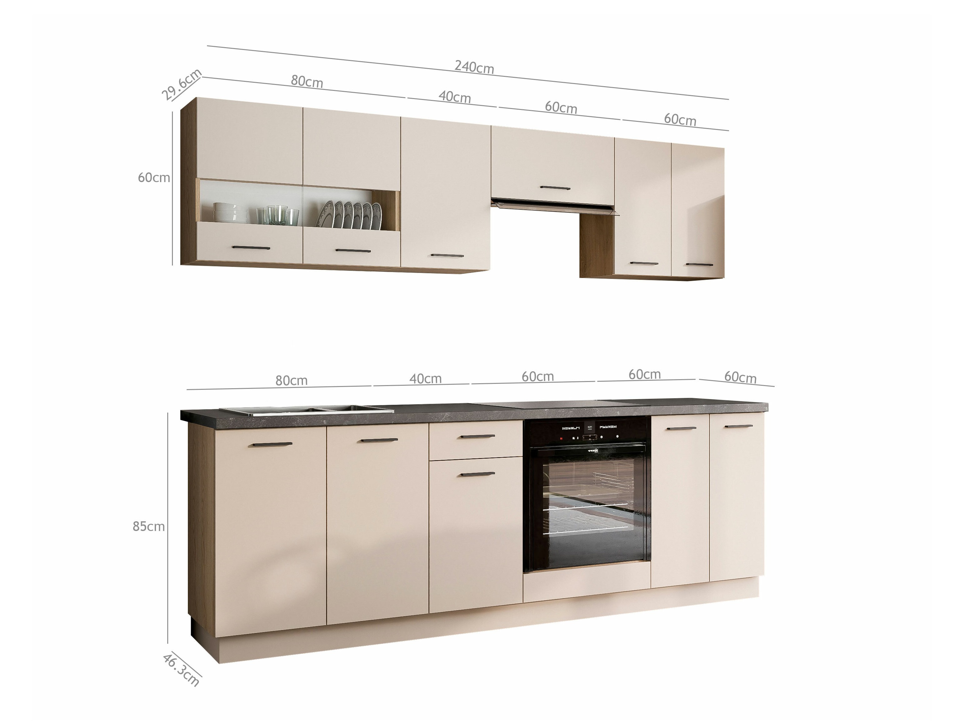 Modulinis virtuvės komplektas Ati Cashmere 131
