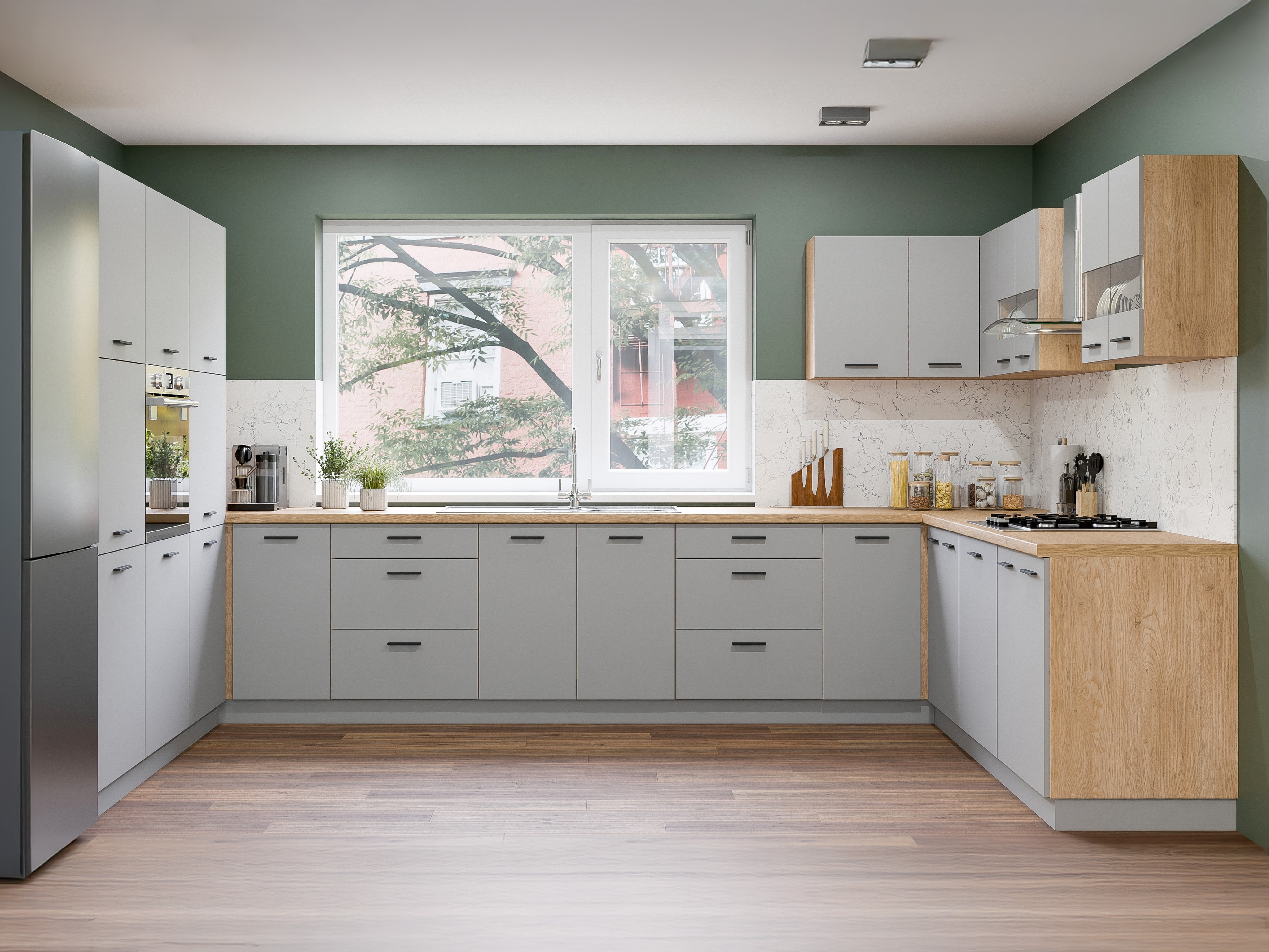 Modulinis virtuvės komplektas Ati Grey 132