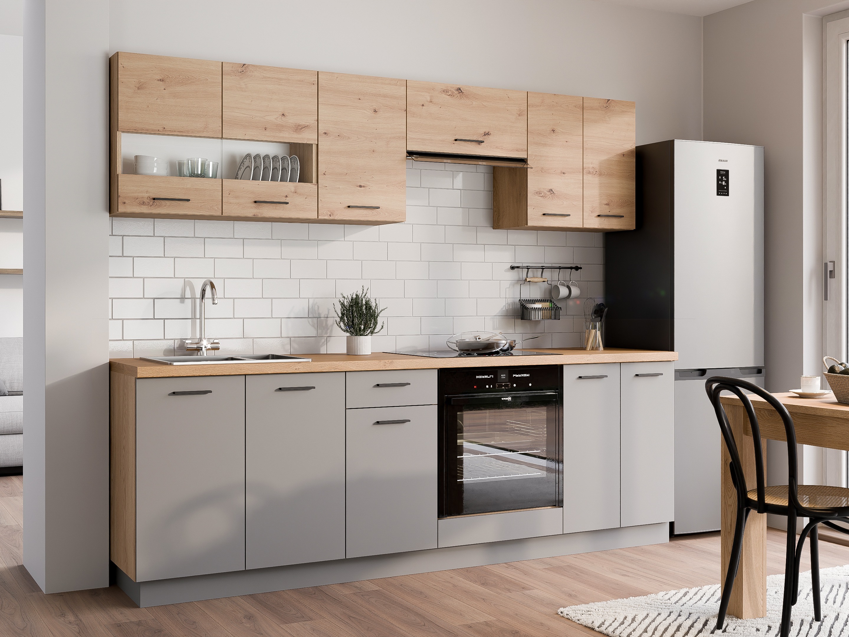 Modulinis virtuvės komplektas Ati Grey Artisan 100