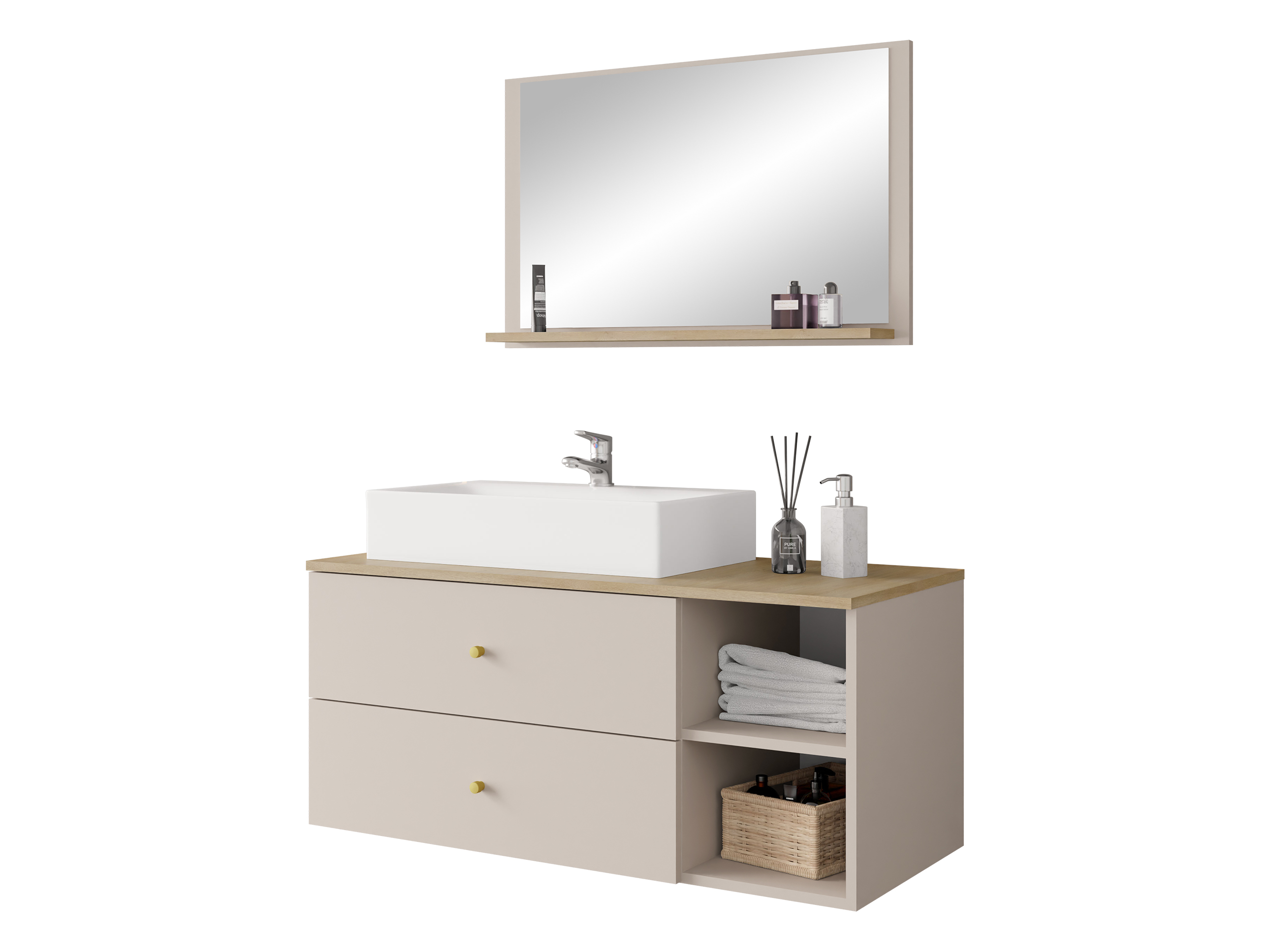 Vonios komplektas Ophruvi 100 (Šviesi ruda)