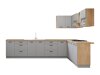 Modulinis virtuvės komplektas Ati Grey 133