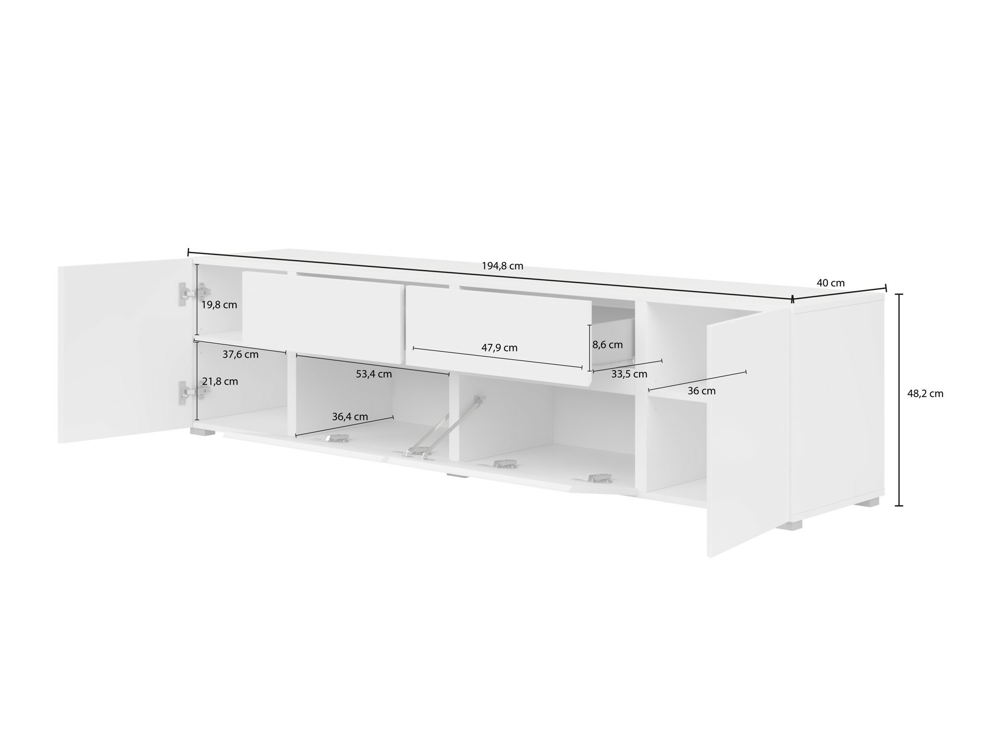 TV staliukas Elbleve 100 (Juoda)