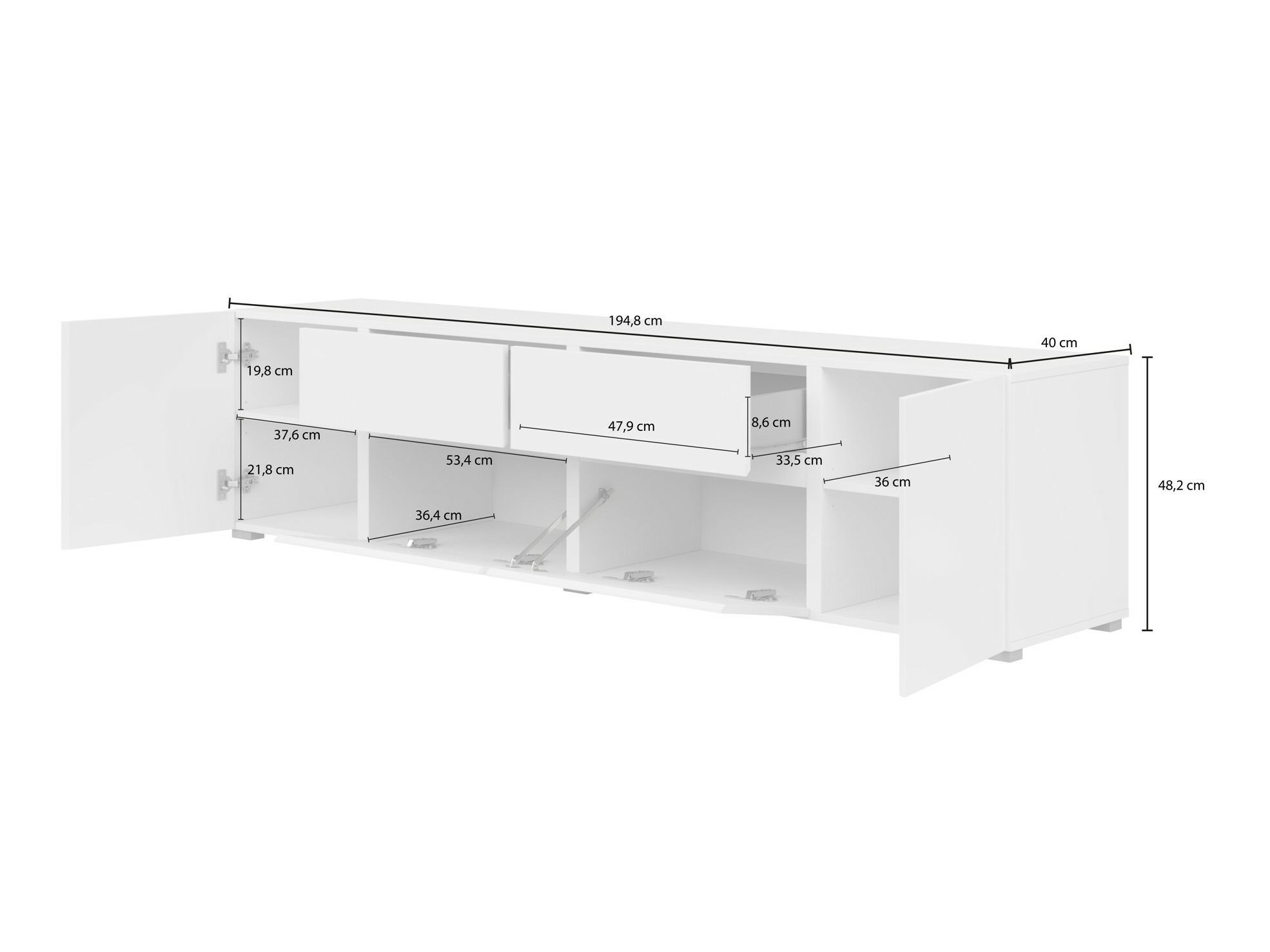 Svetainės komplektas Elbleve 104 (Balta)