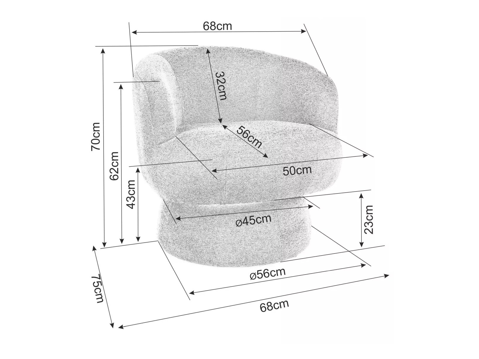 Fotelis Detroit 919 (Smėlinė)