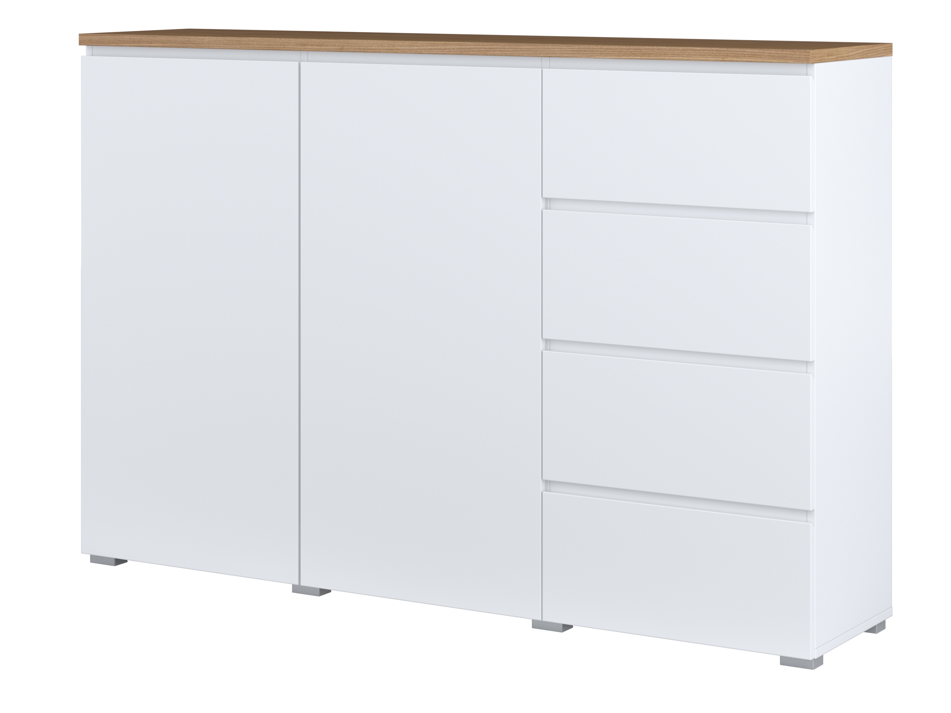 Komoda Baletu 109 (Balta + Ąžuolas)