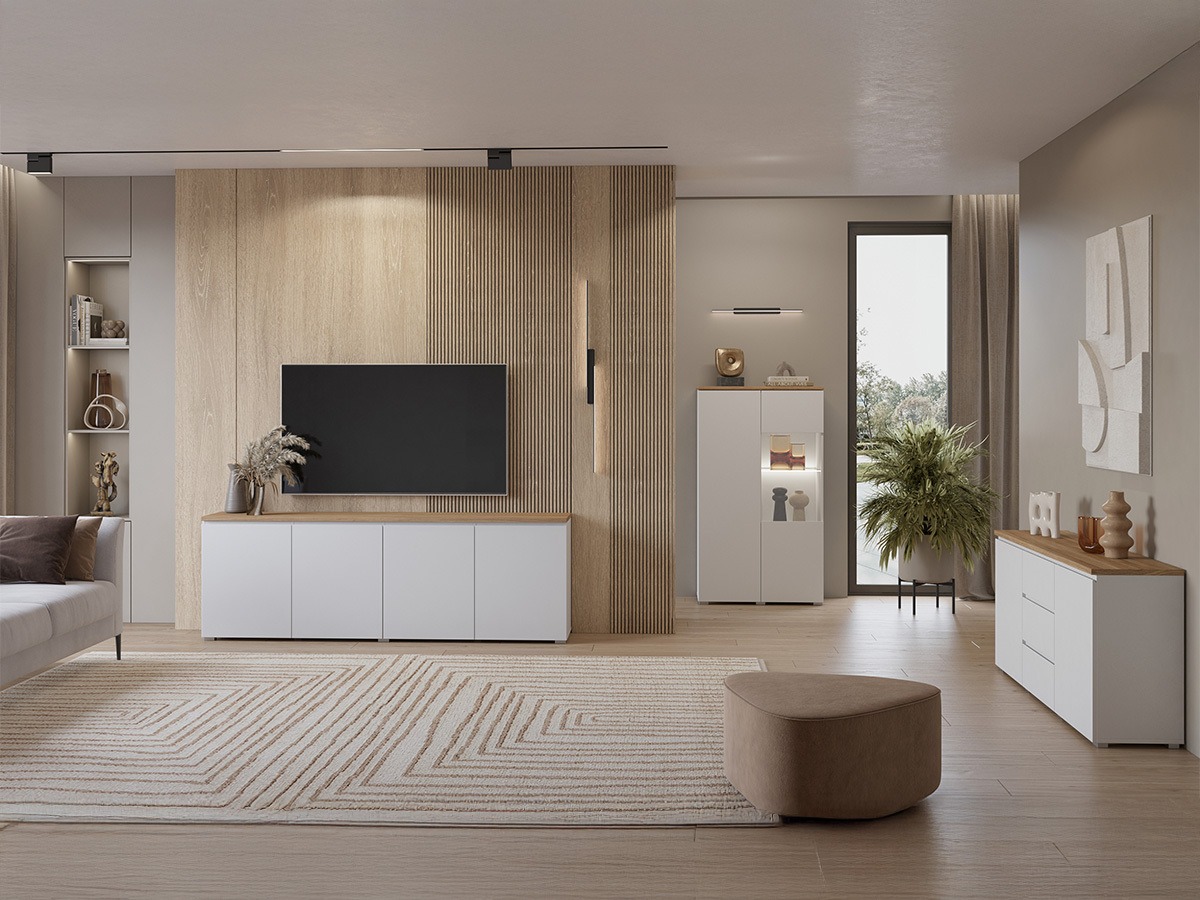 Lentyna Baletu 108 (Balta + Ąžuolas)