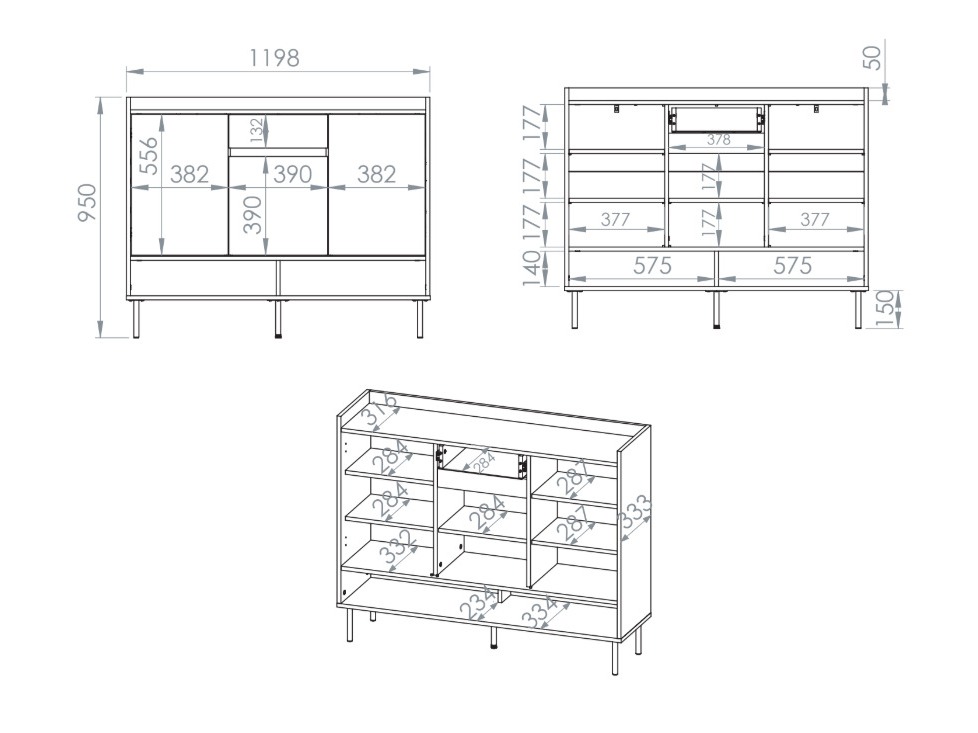 Batų lentyna Tivorlo 104