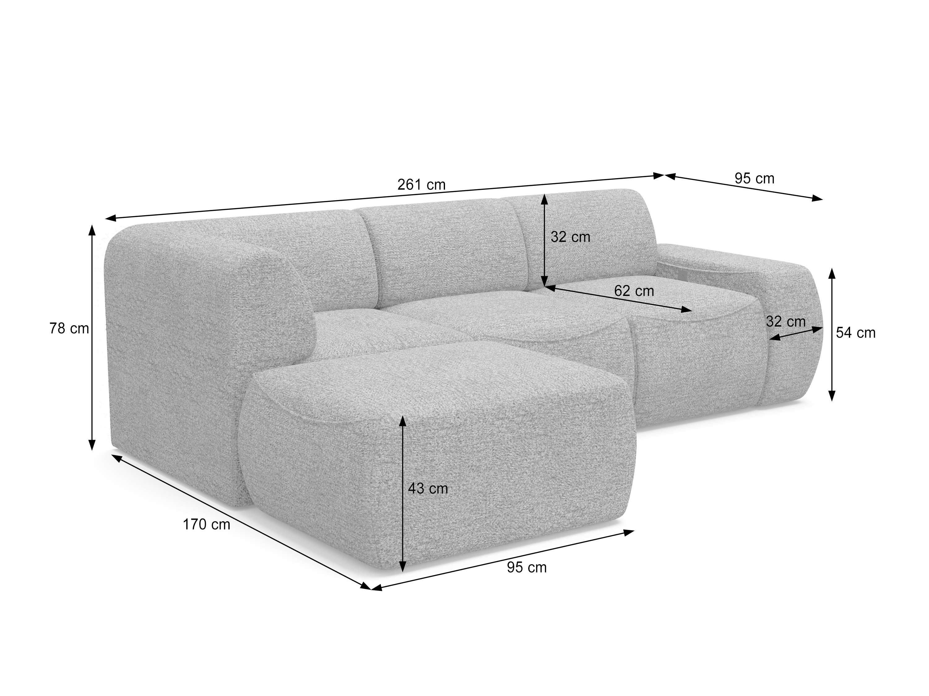 Modulinis minkštas kampas Elbmonu 106 (Bello 30)