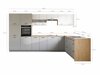 Modulinis virtuvės komplektas Ati White Grey 118