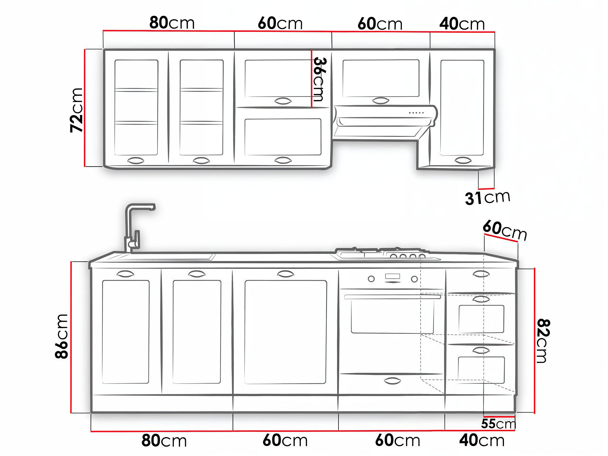 Virtuvės komplektas Trenton 175