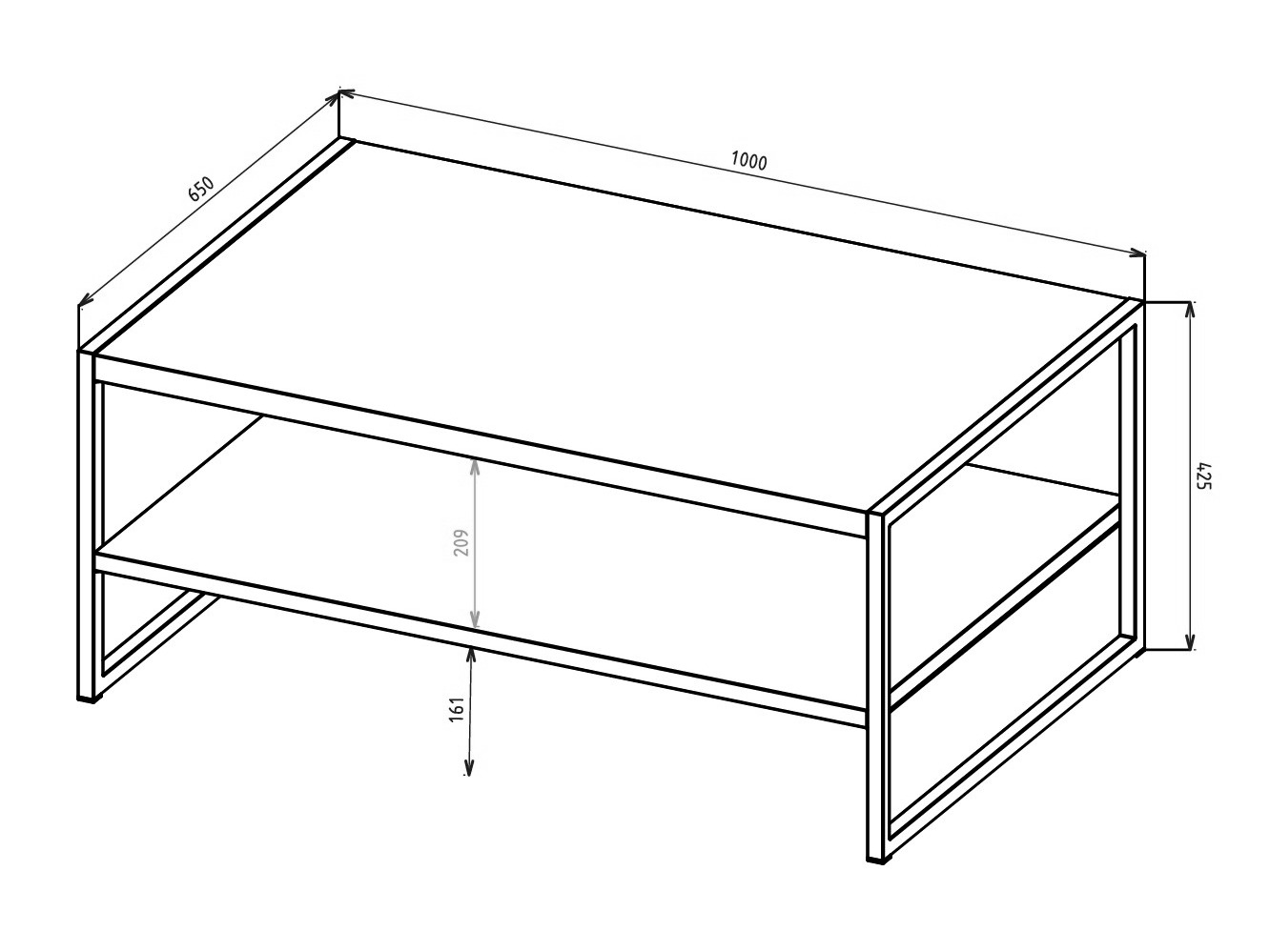 Žurnalinis staliukas Austin 381 (Congo + Juoda)