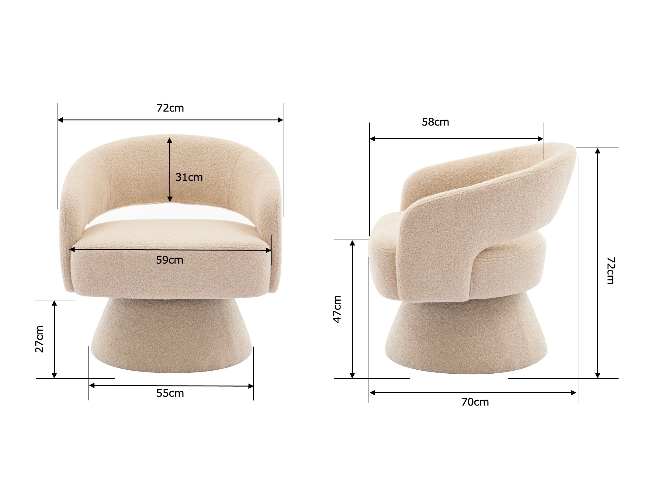 Fotelis Comfivo Messis (Pilka)