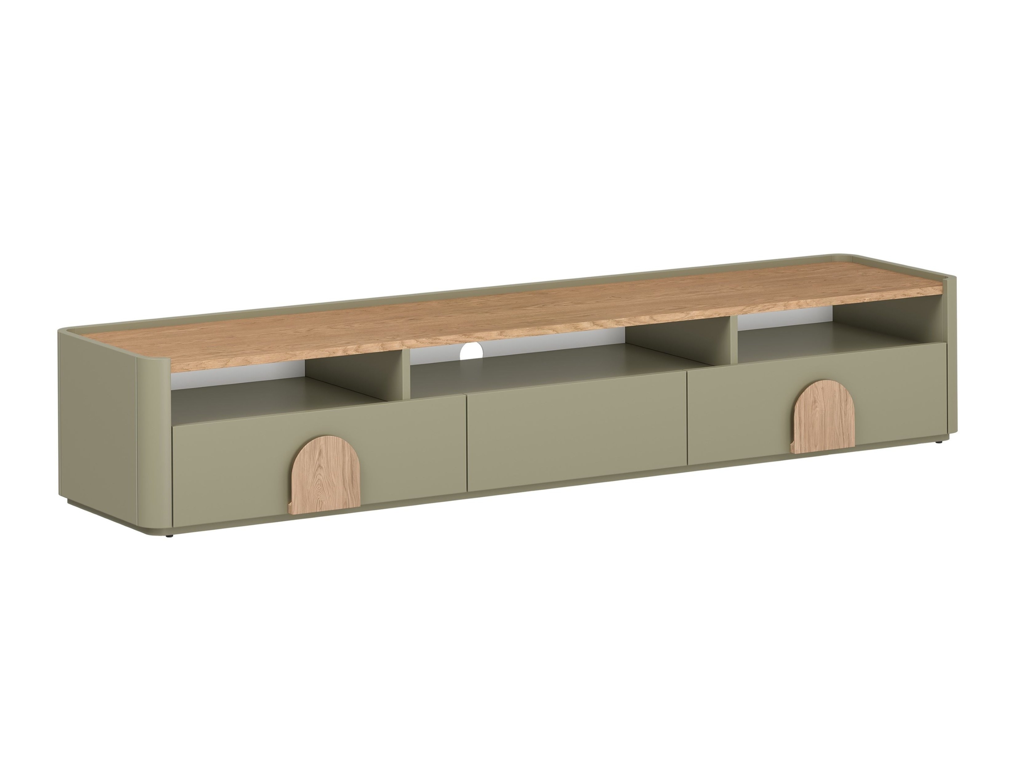 TV staliukas Camavio 104 (Dusty žalia + Ąžuolas)