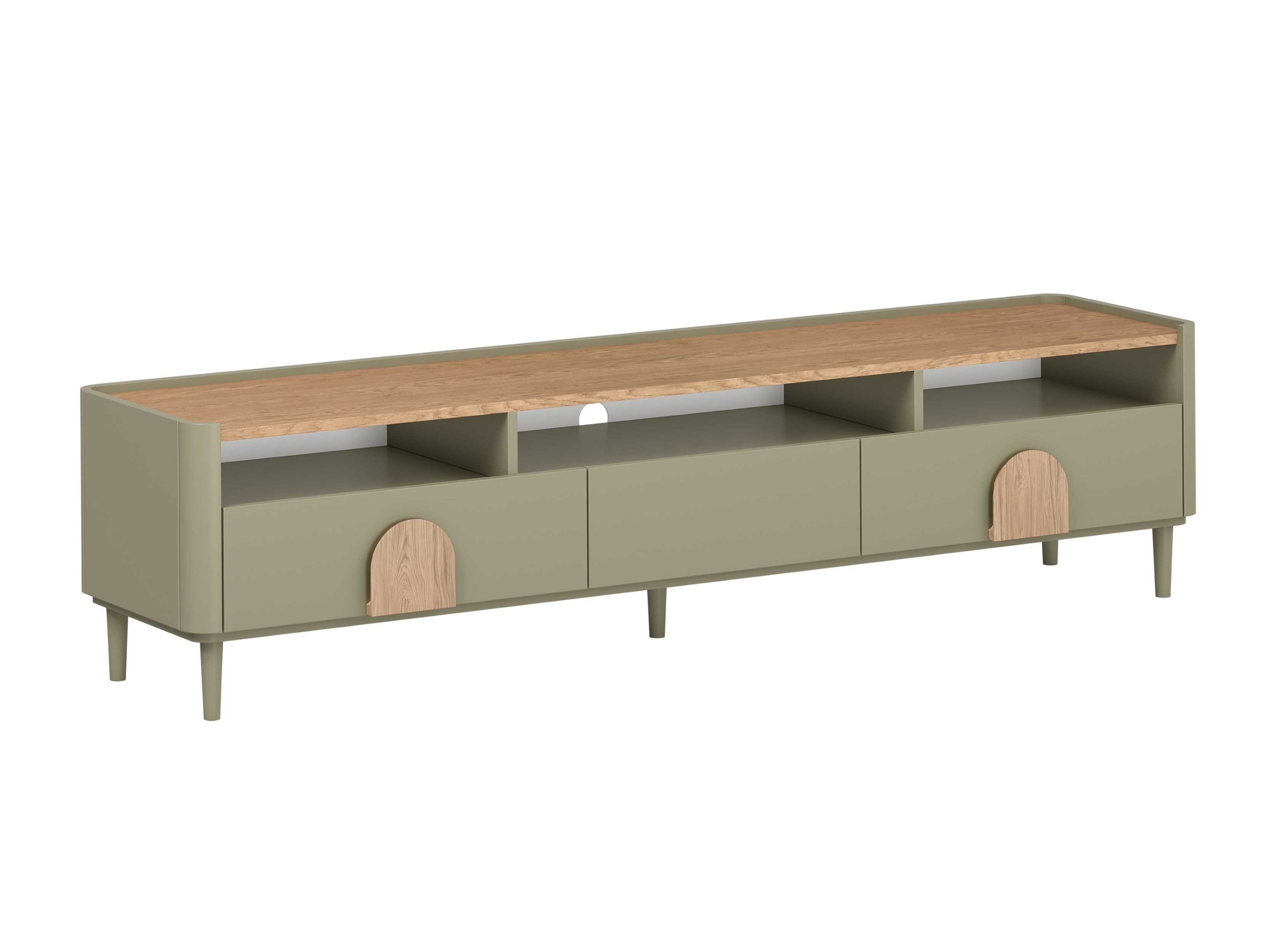 TV staliukas Camavio 104 (Dusty žalia + Ąžuolas)