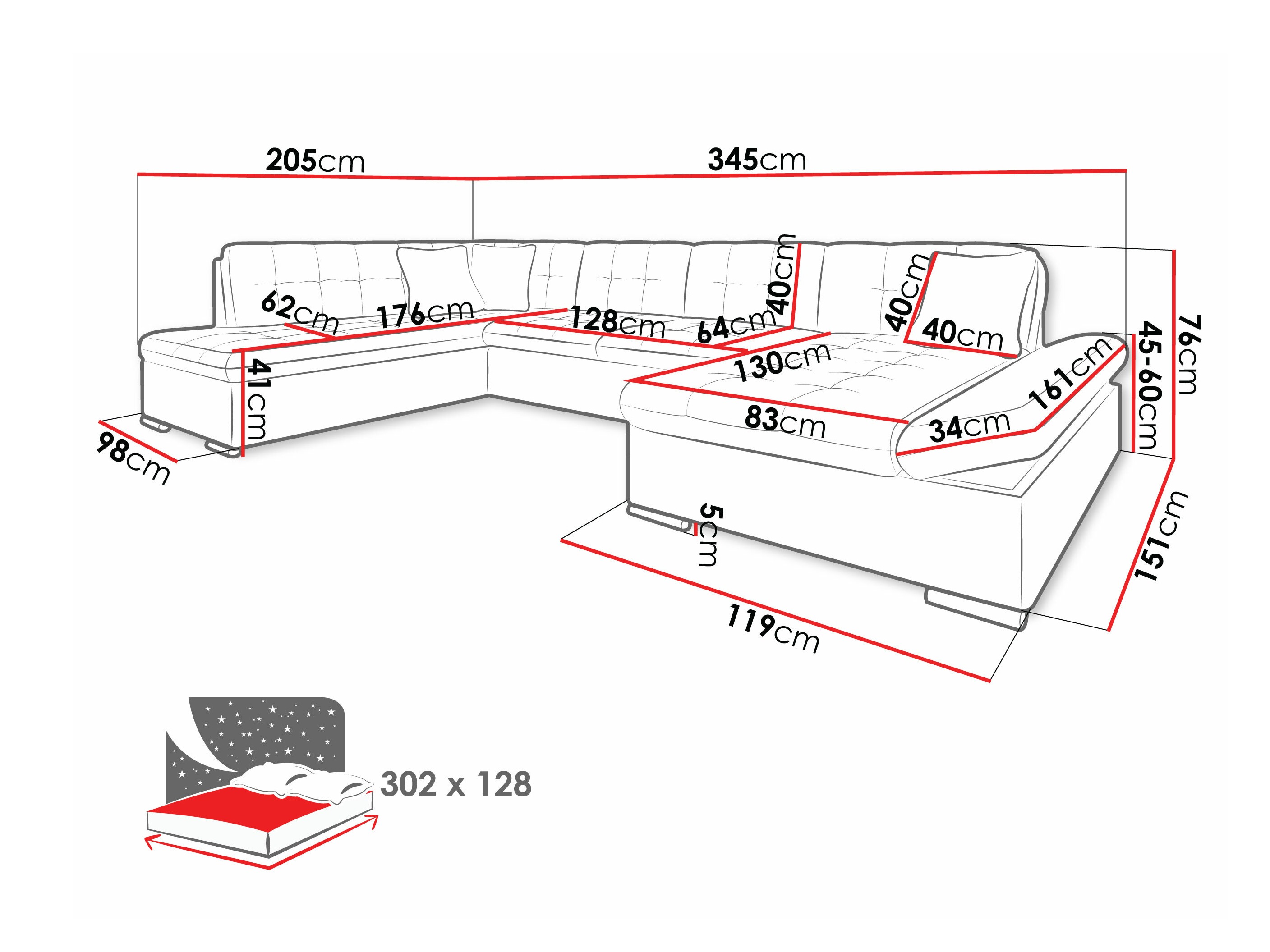 Minkštas kampas Comfivo 149 (Manila 16 + Manila 18)