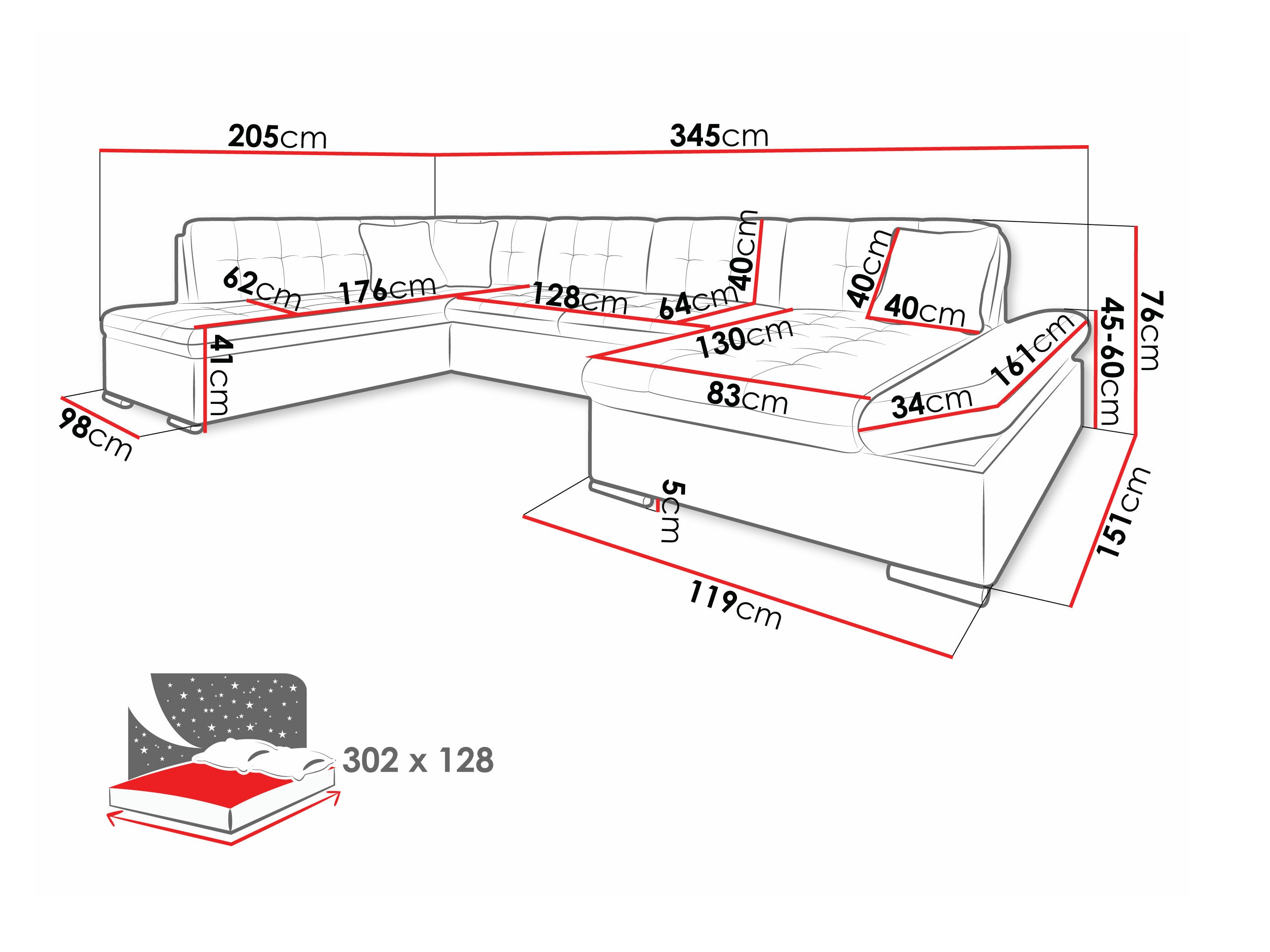 Minkštas kampas Comfivo 149 (Manila 16 + Manila 18)