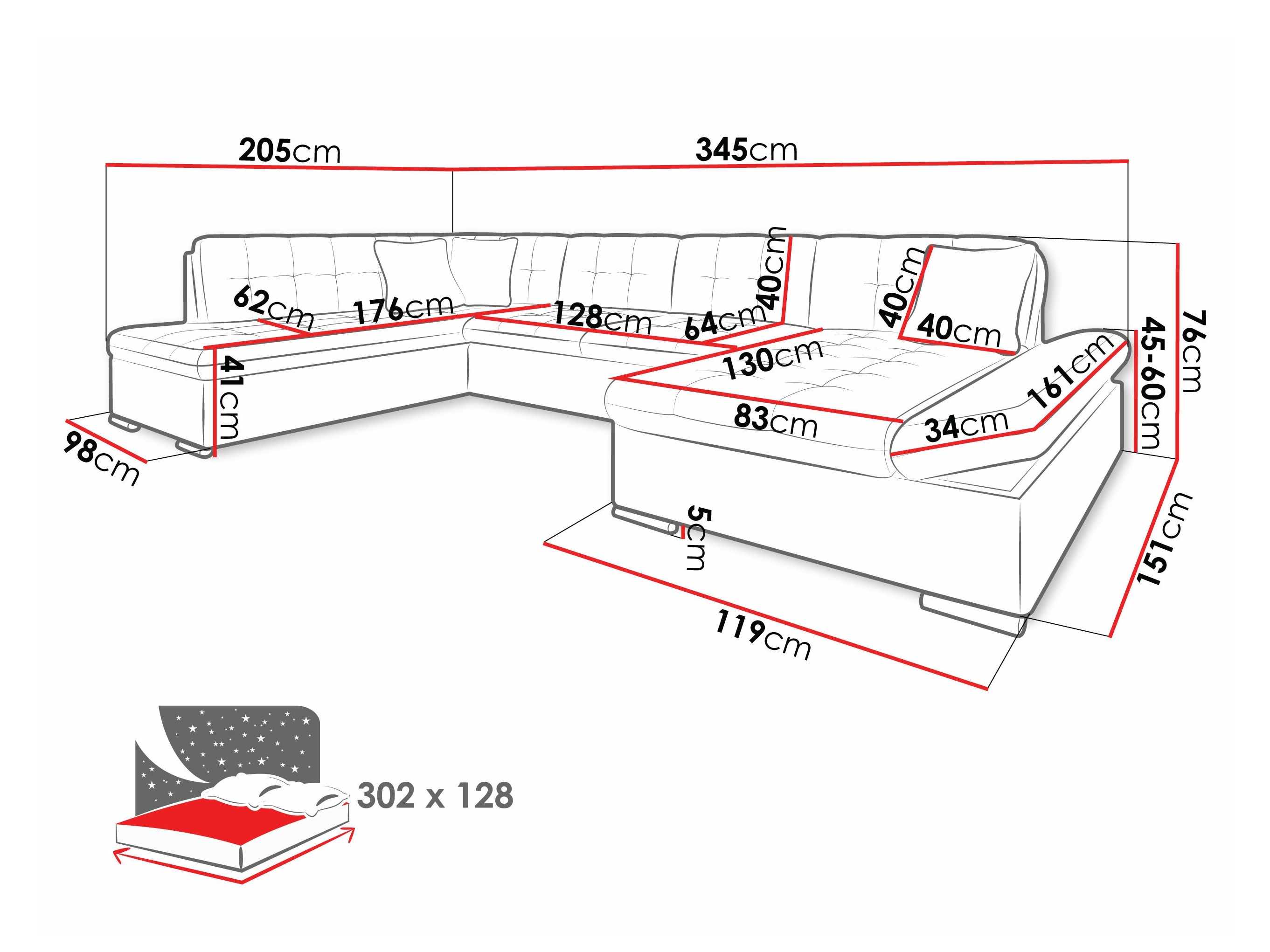 Minkštas kampas Comfivo 149 (Venus Velvet 2927 + Miu 2041)