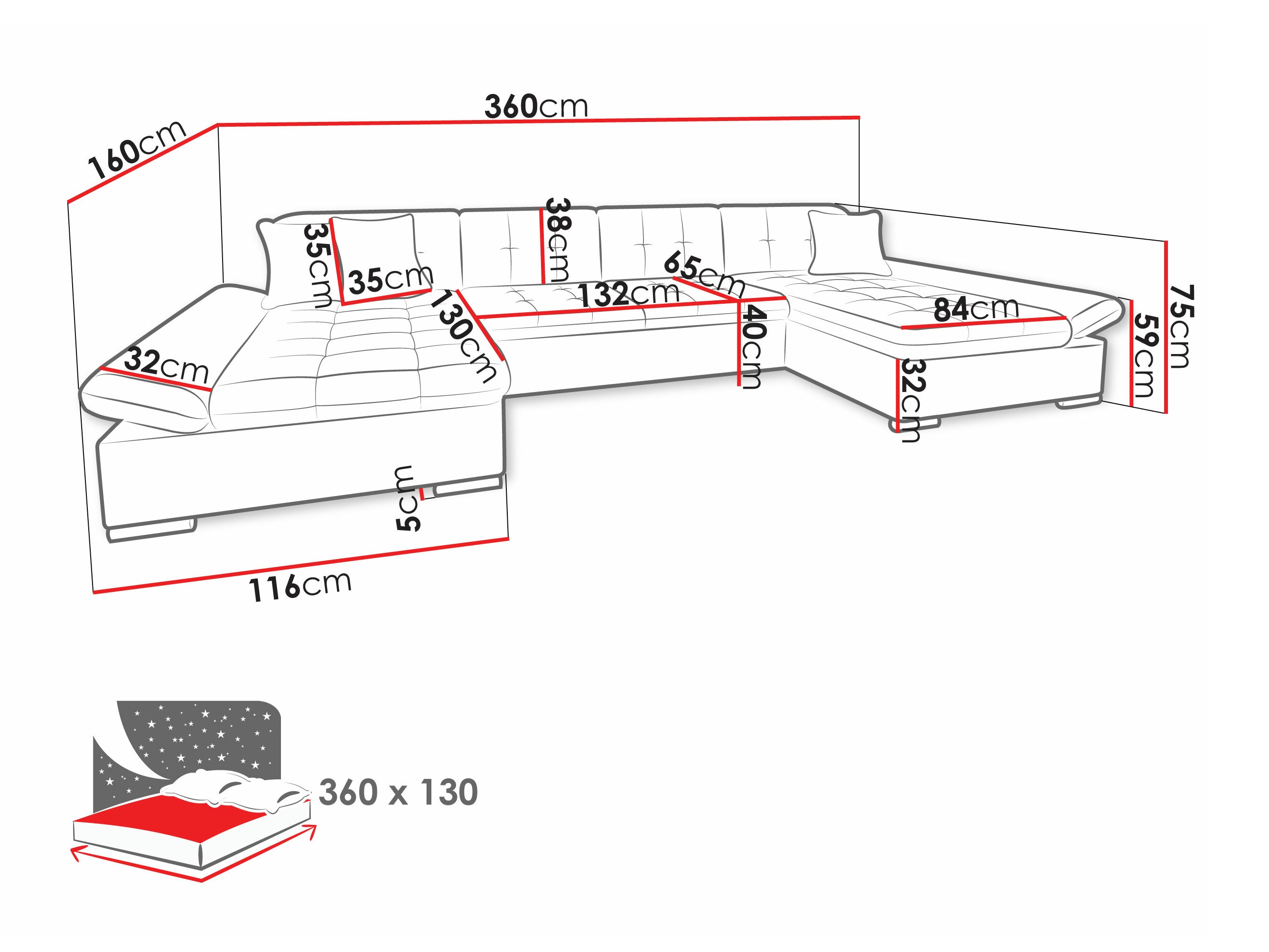 Minkštas kampas Comfivo 168 (Lux 05 + Lux 06)