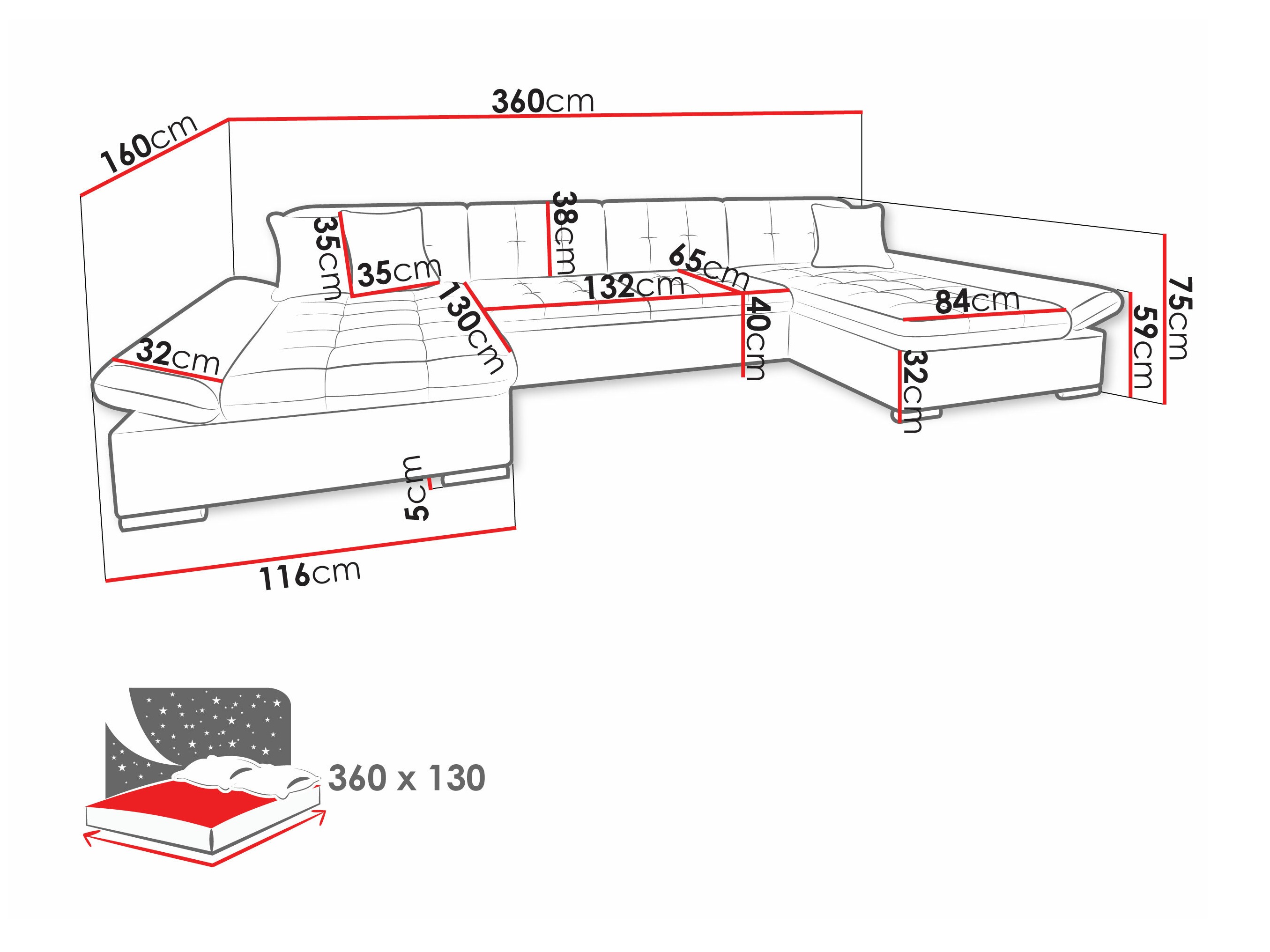 Minkštas kampas Comfivo Ficus I (Soft 017 + Lux 05 + Lux 06)
