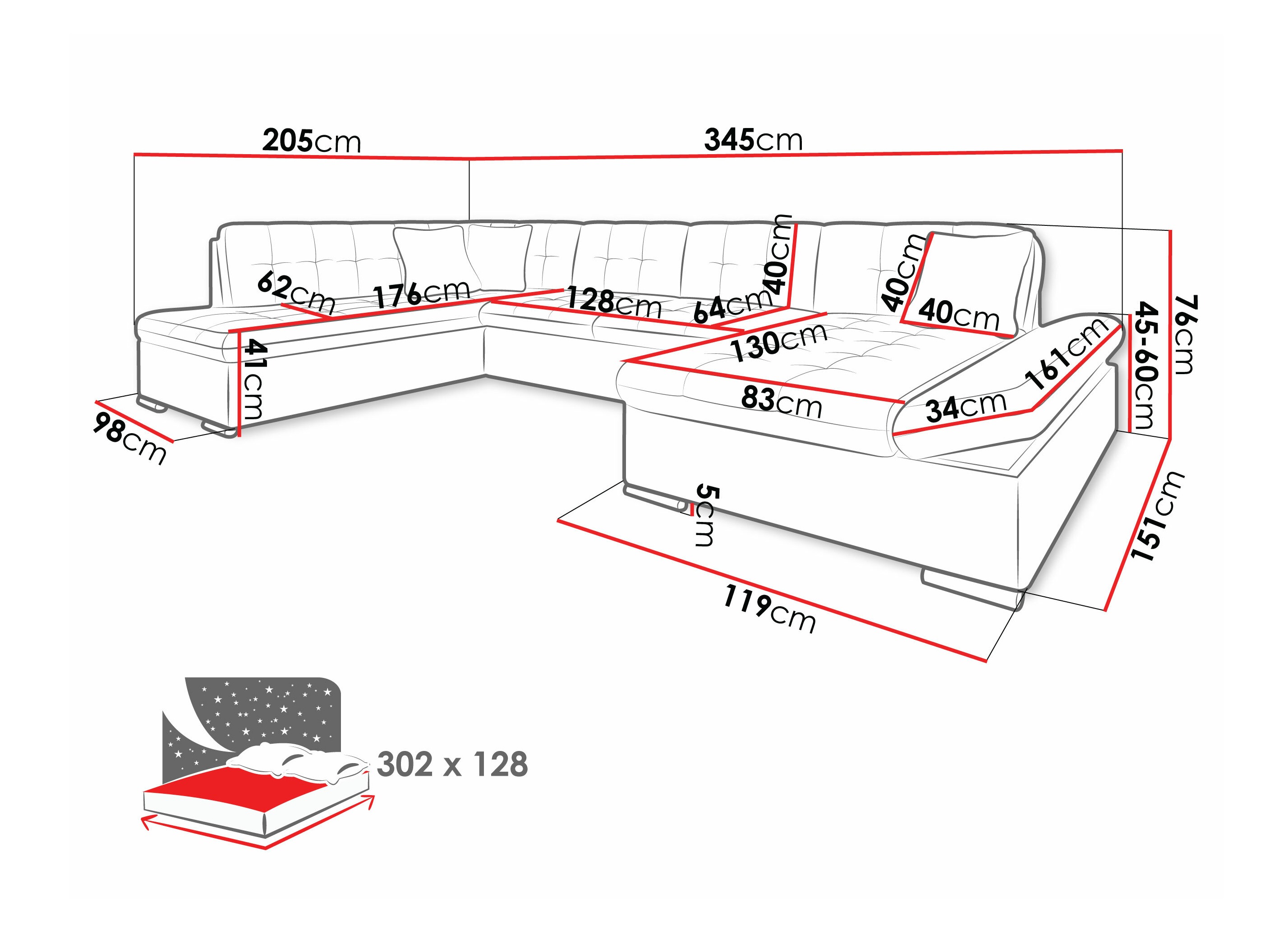 Minkštas kampas Comfivo Tilia (Soft 011 + Lux 06 + Lux 05)