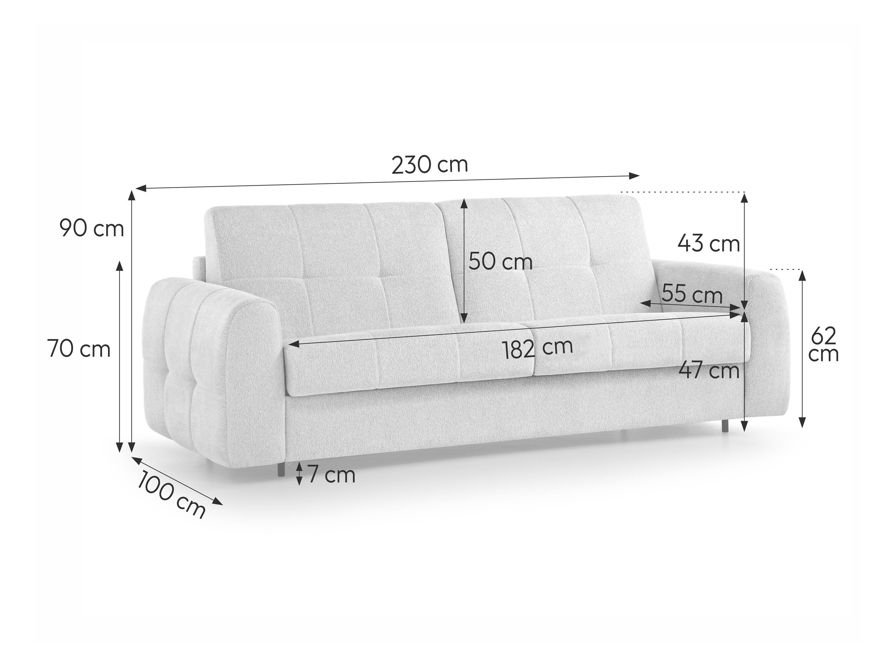 Sofa lova Margate 126 (Misterio 80)