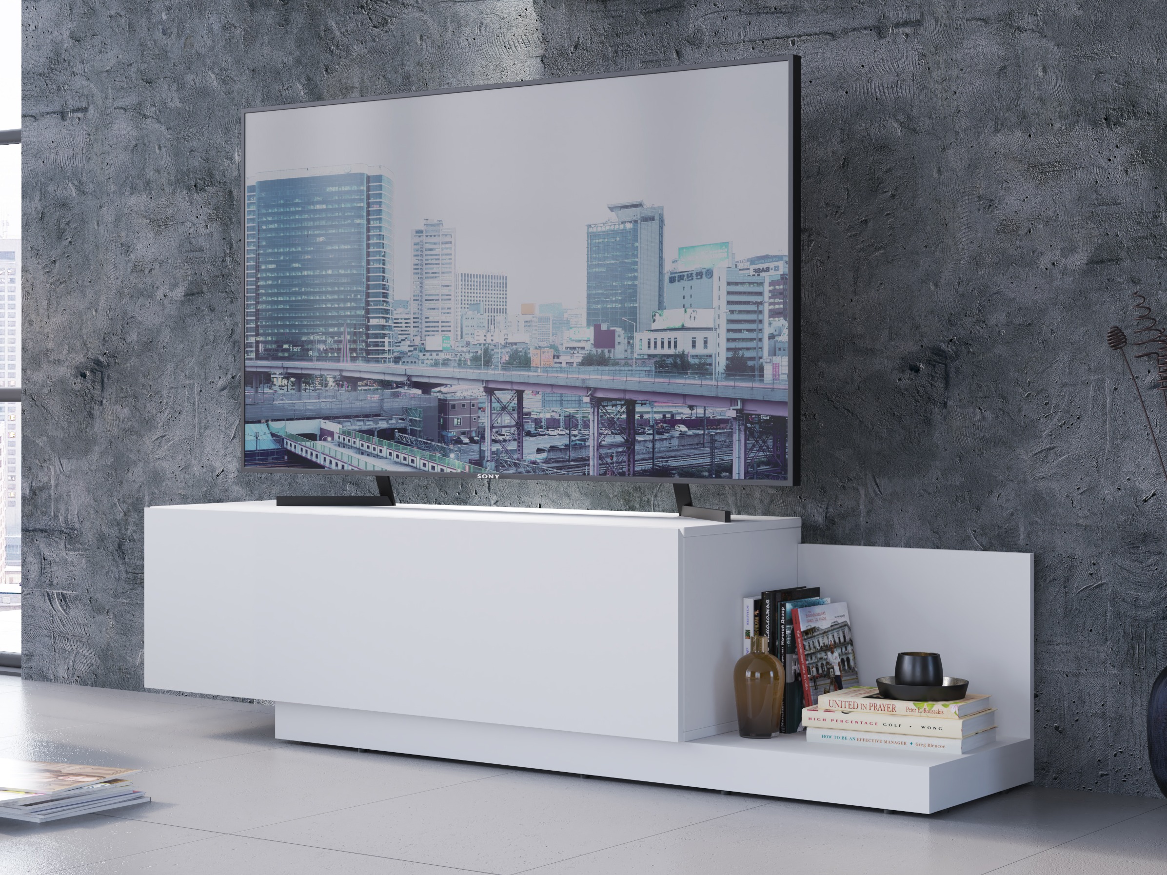 TV staliukas Ontario 244 (Balta)