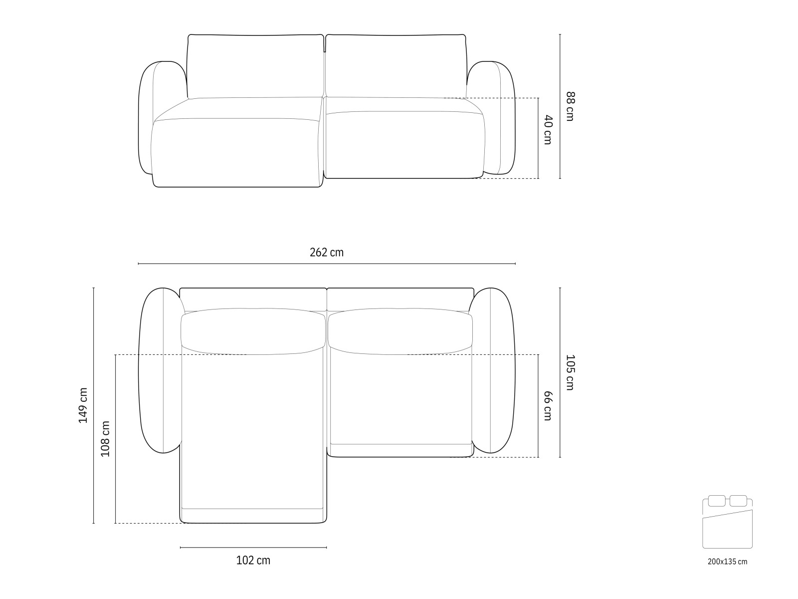 Minkštas kampas Franklin 207 (Eden 12)