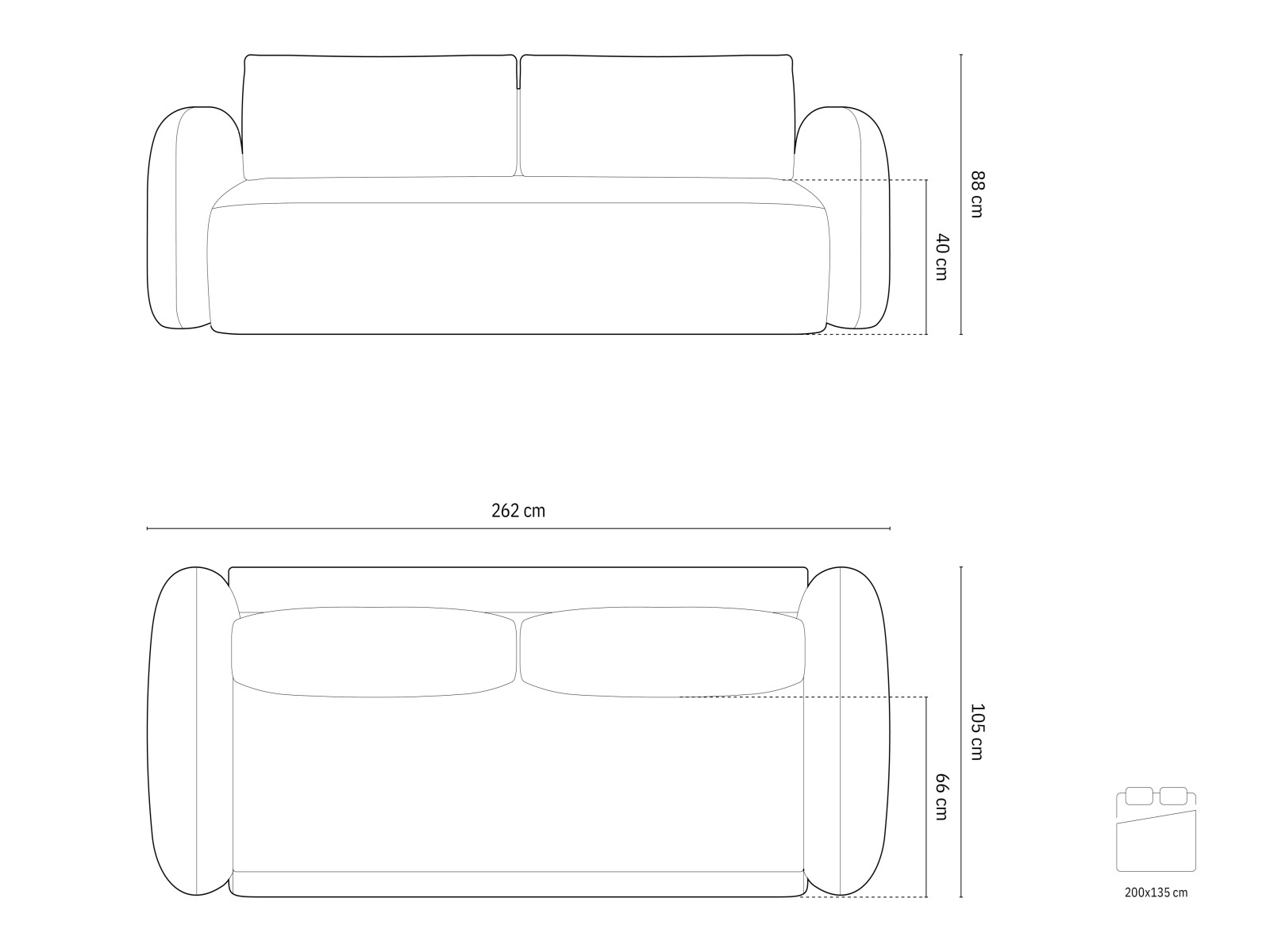 Sofa lova Franklin 206 (Eden 10)