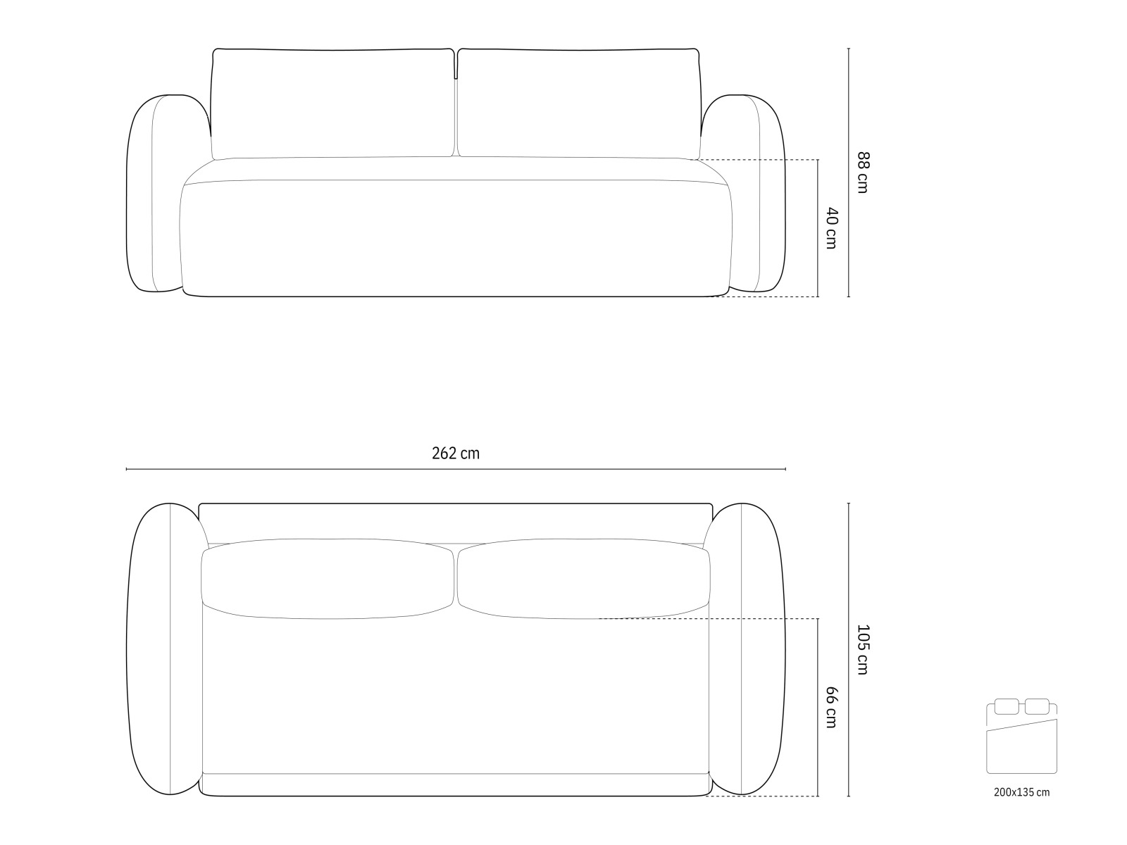 Sofa lova Franklin 206 (Eden 18)
