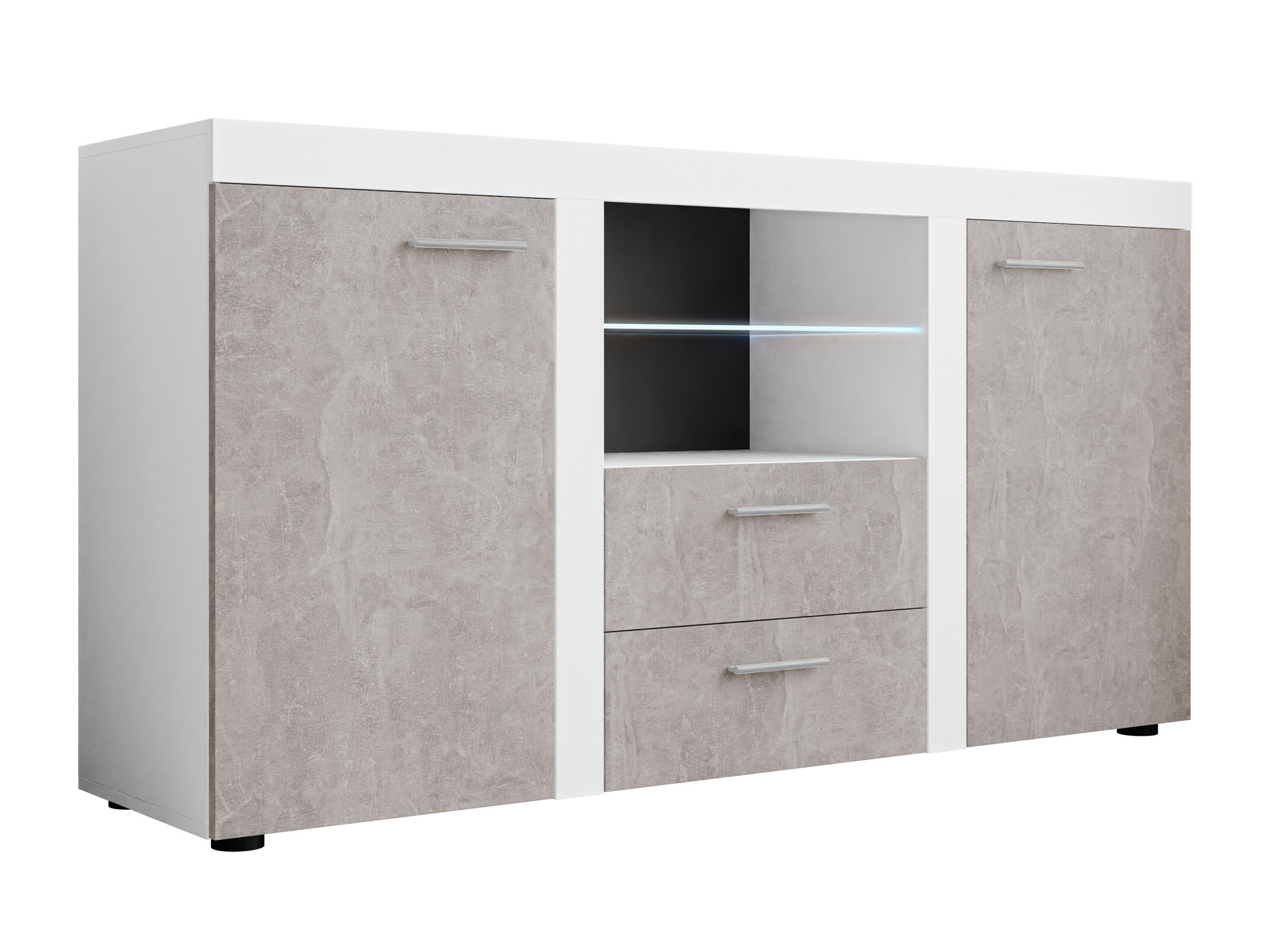 Komoda Univio (Balta + Betonas)