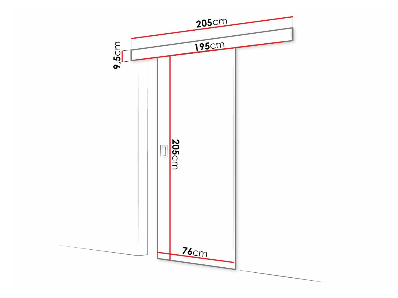 Stumdomos durys ST7852 su pažeista pakuote