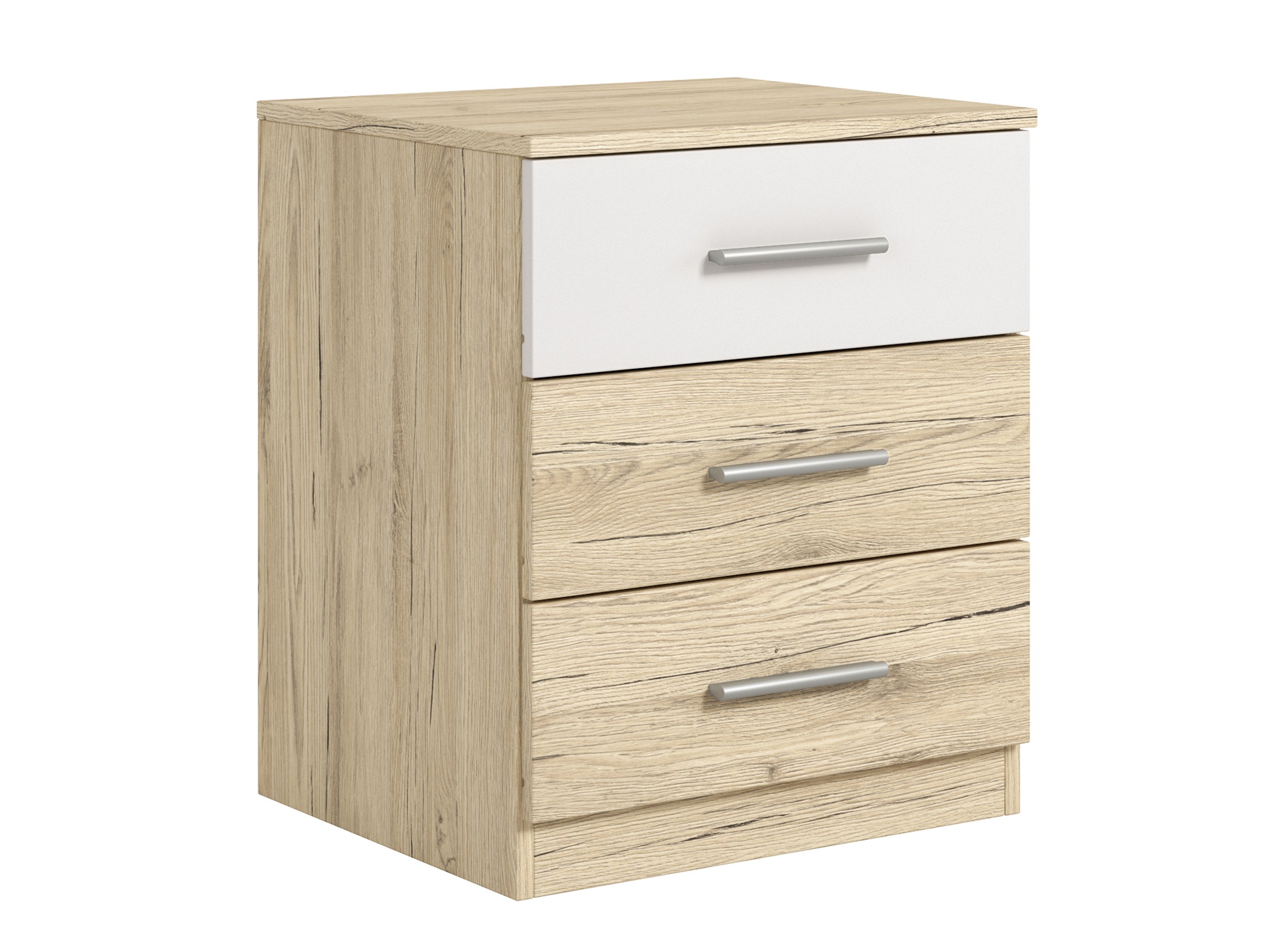 Naktinis staliukas Melvele 100 (San Remo ąžuolas + Balta)