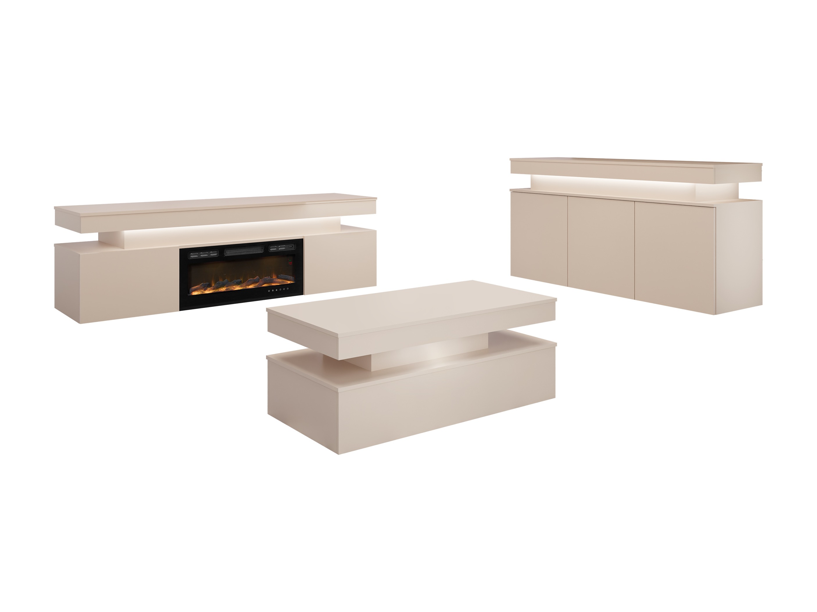 Svetainės komplektas Monfero 106 (Šviesi ruda)