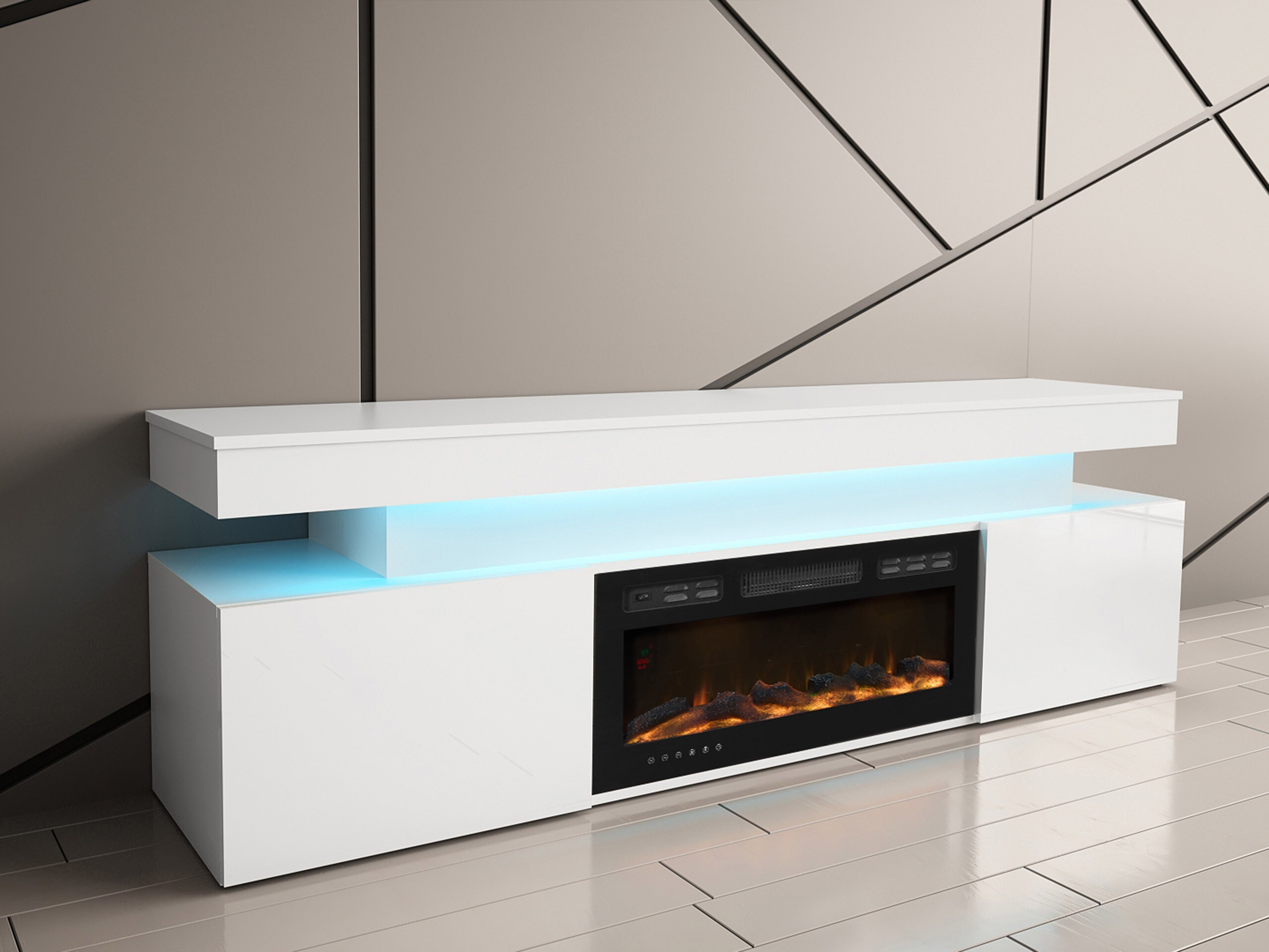 TV staliukas Monfero 104 (Balta + Blizgi balta)