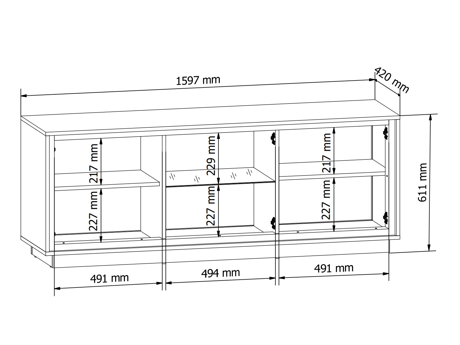 TV staliukas Velciru 103