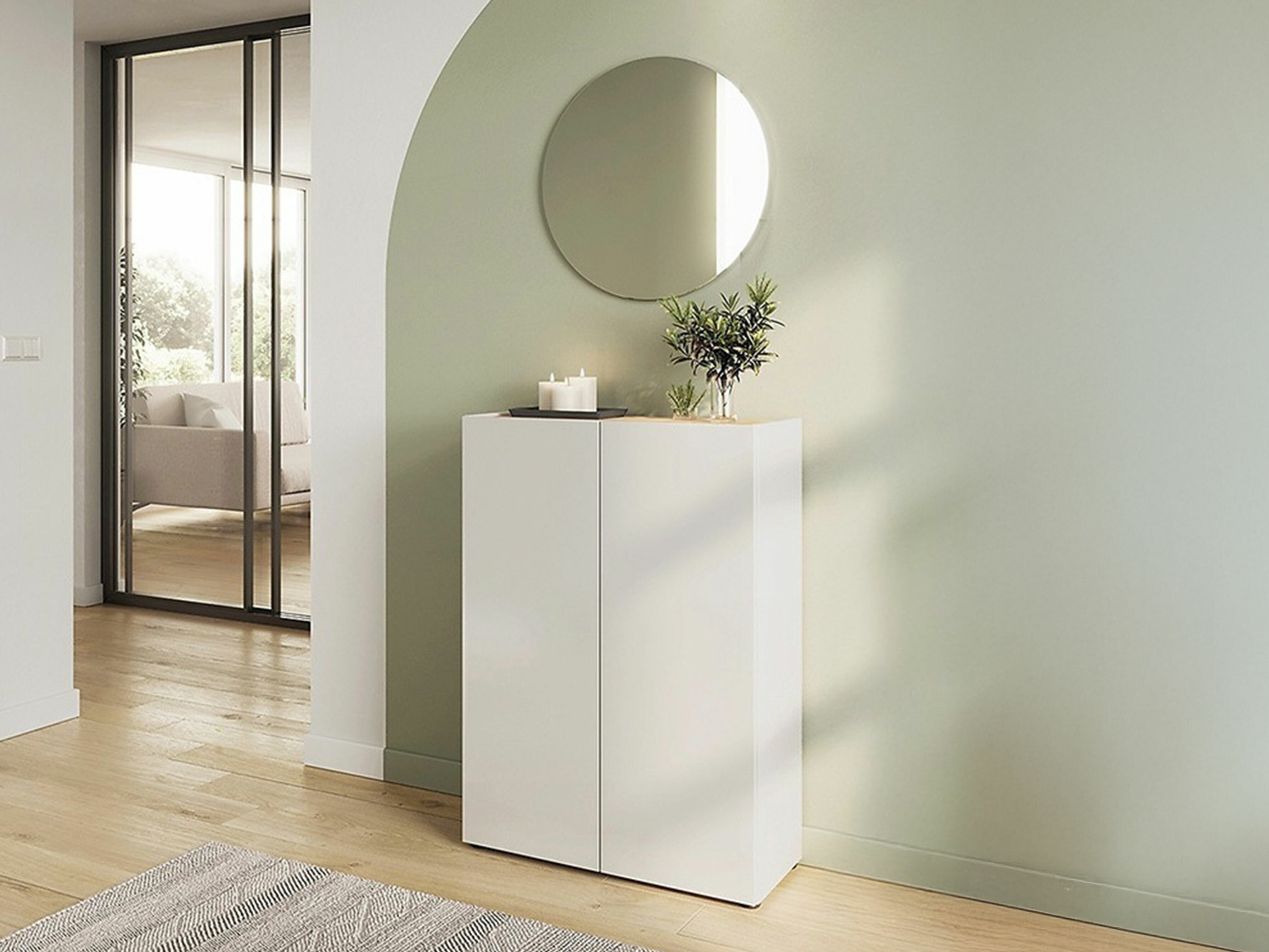 Prieškambario komplektas Lircamu 105 (Balta)