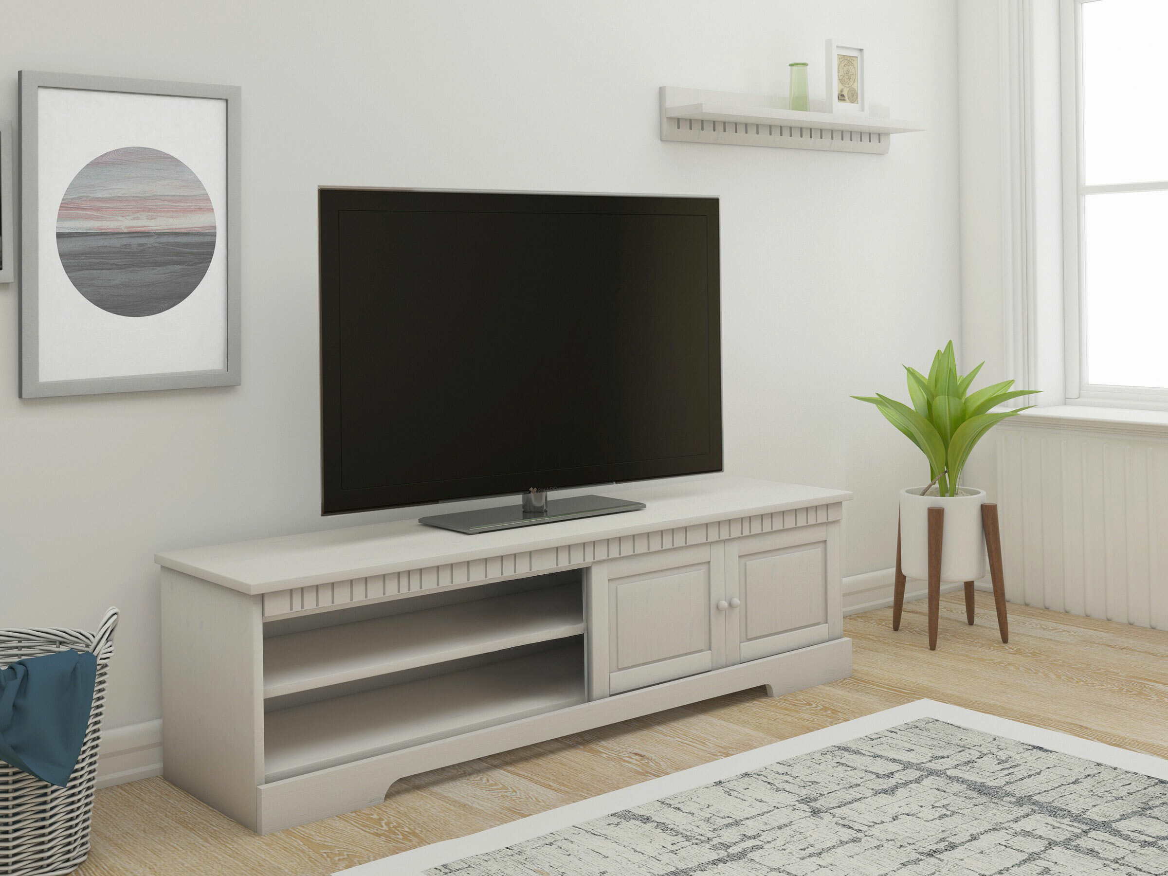 TV staliukas Elbelba 101 (Balta)