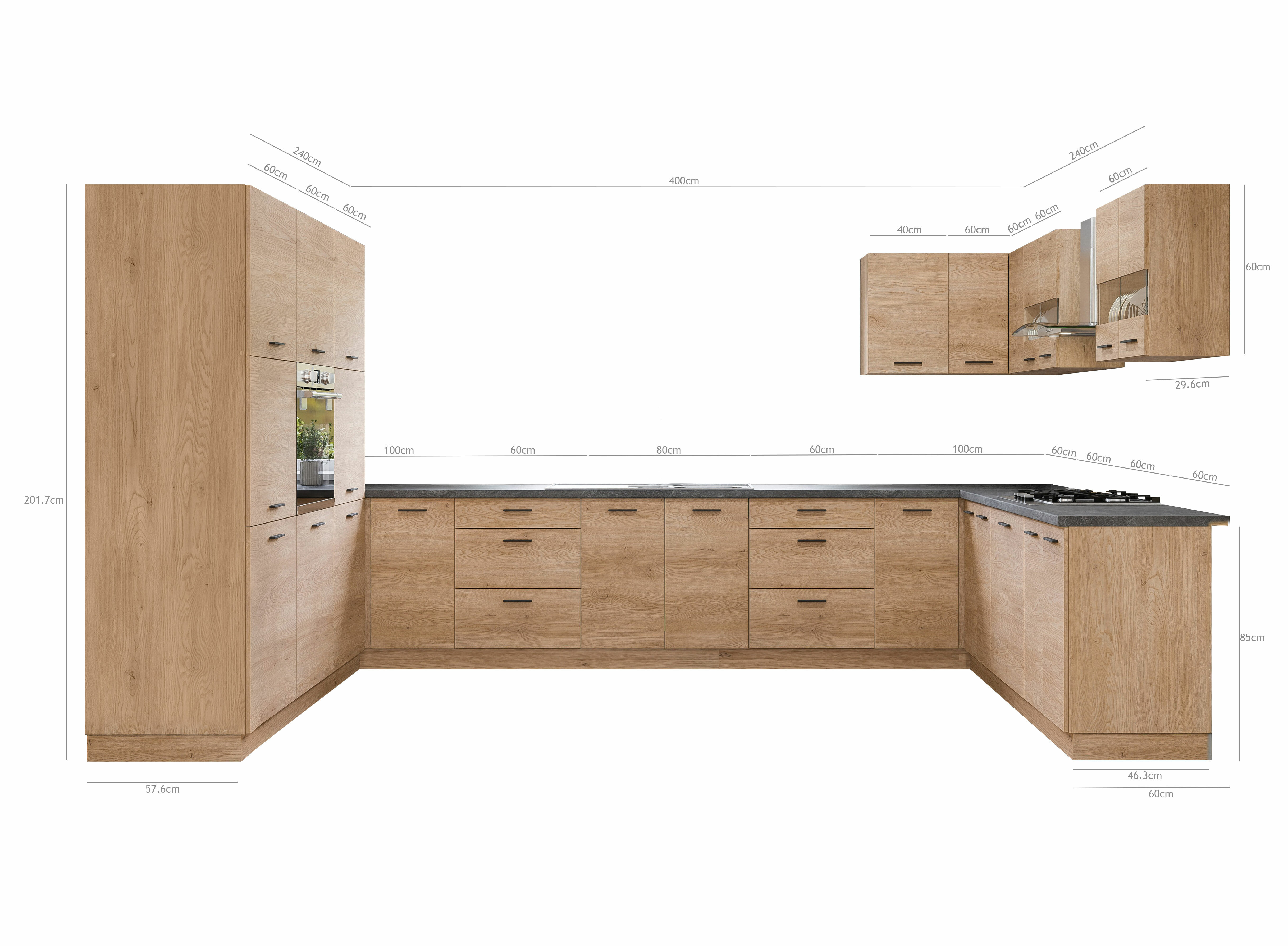 Modulinis virtuvės komplektas Ati Torro 133