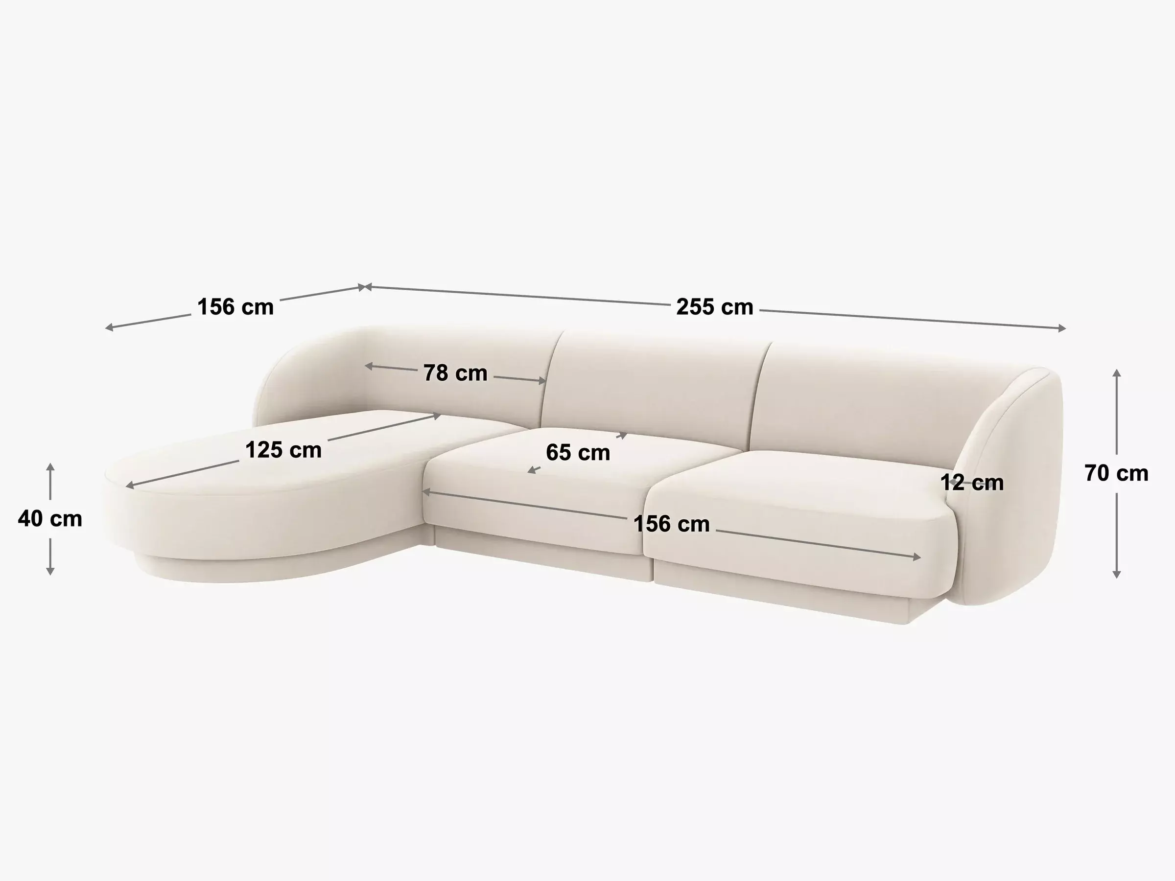 Modulinis minkštas kampas Tivlomi 102 (Baloo 2090)