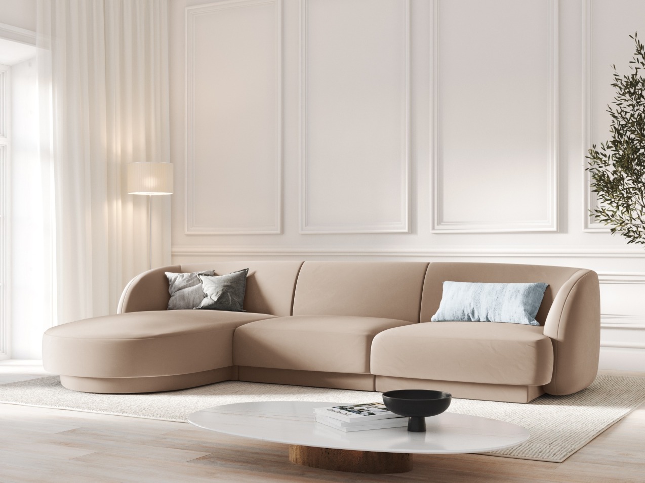 Modulinis minkštas kampas Tivlomi 102 (Bluvel 40)