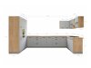Modulinis virtuvės komplektas Ati Grey 132