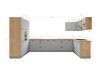 Modulinis virtuvės komplektas Ati Grey 132