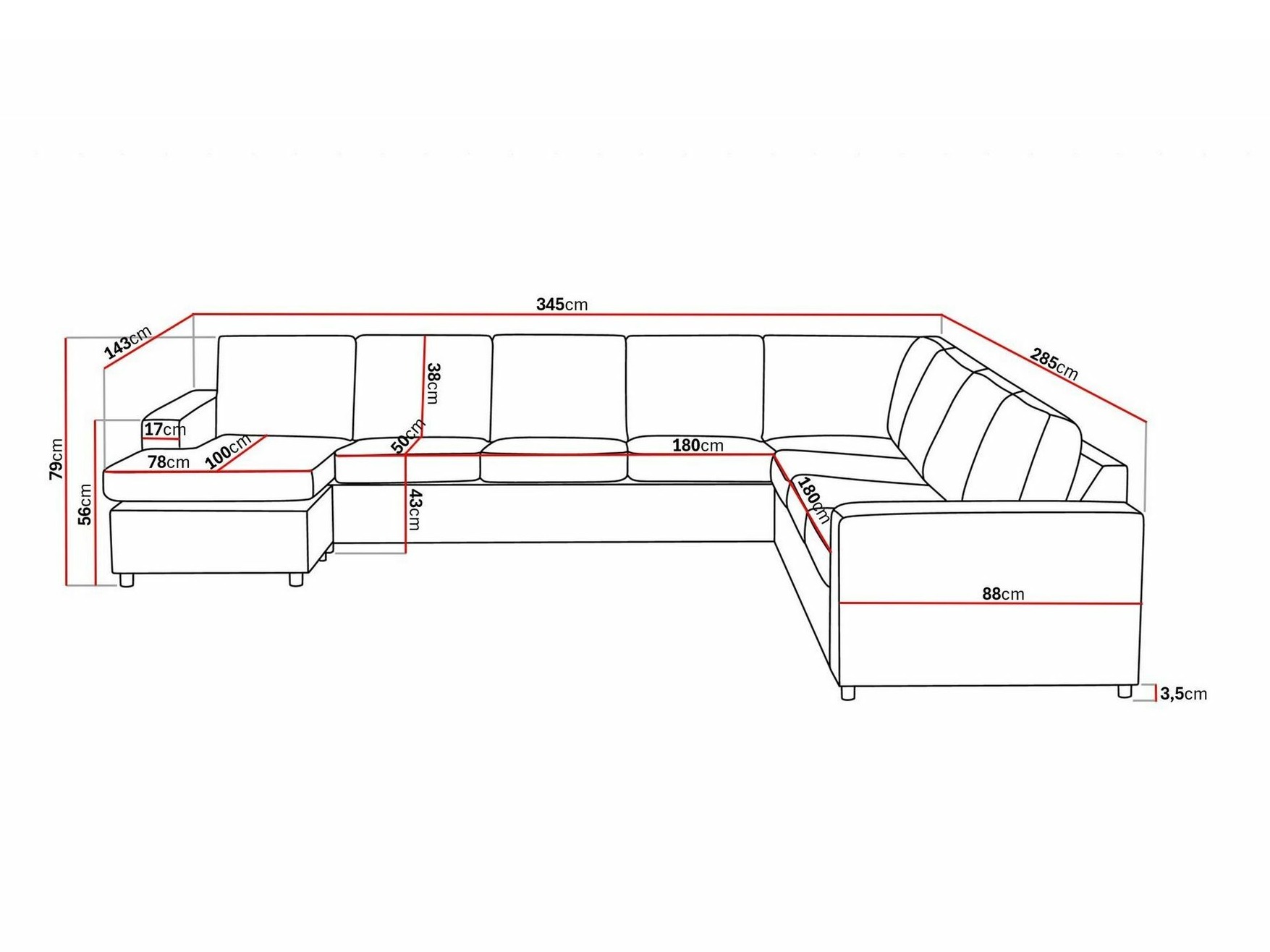 Minkštas kampas Scandinavian Choice Remavio 125 (Dortmund 1115)