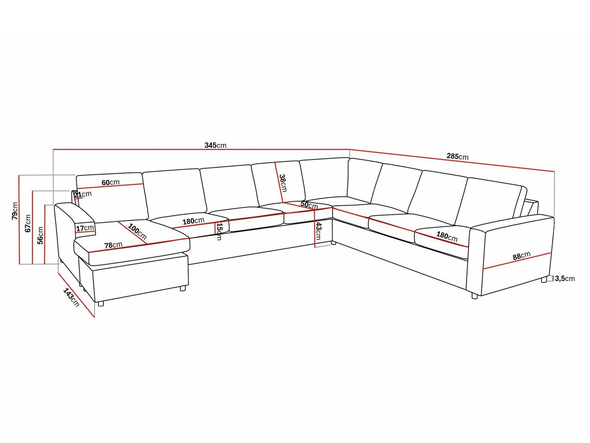 Minkštas kampas Scandinavian Choice Remavio 125 (Dortmund 1115)